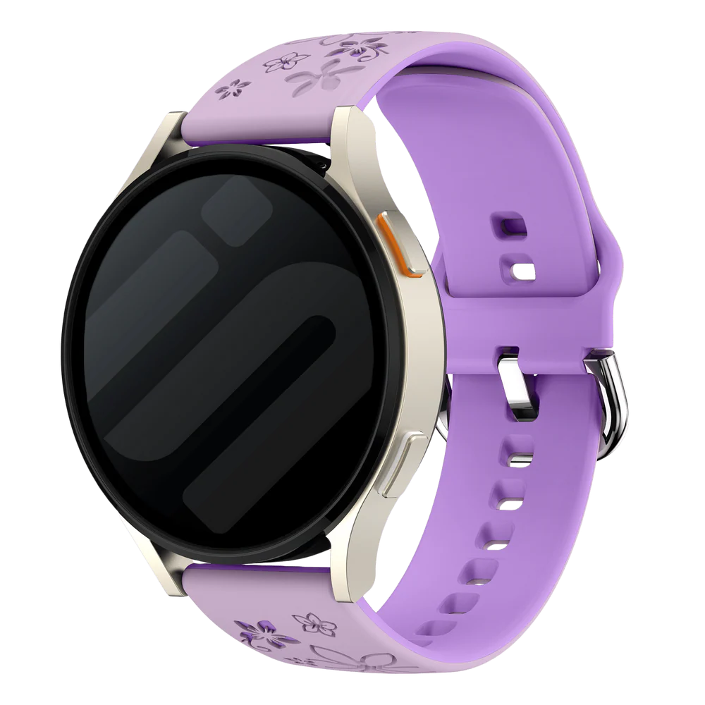 Huawei Watch 5 - 42mm Flower Silikonarmband (lavendel/ Lila)