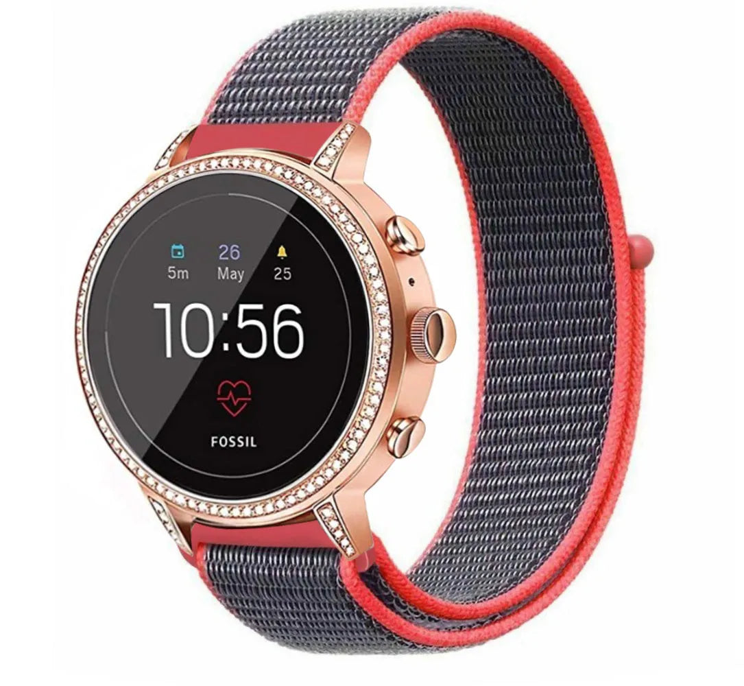 Fossil Gen 4 Venture (HR) Nylonarmband (Koralle)