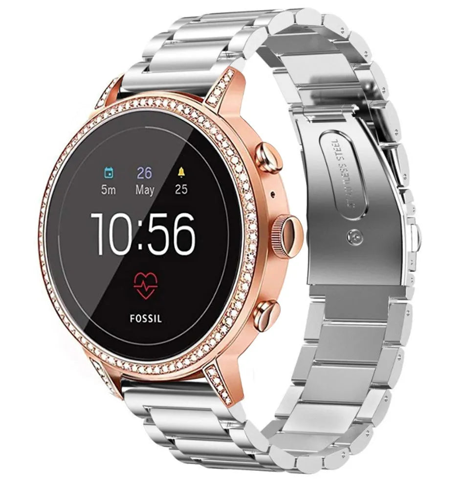 Fossil Gen 4 Venture (HR) Stahlarmband (Silber)