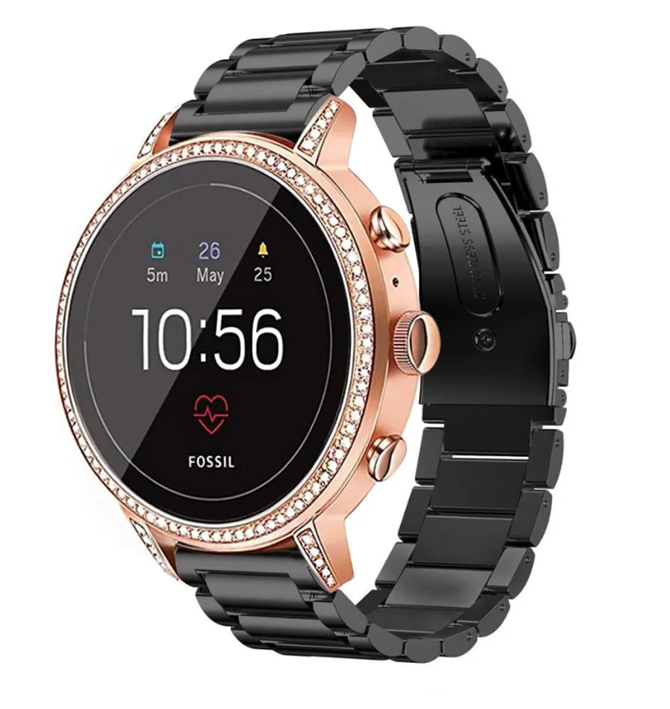 Fossil Gen 4 Venture (HR) Stahlarmband (Schwarz)