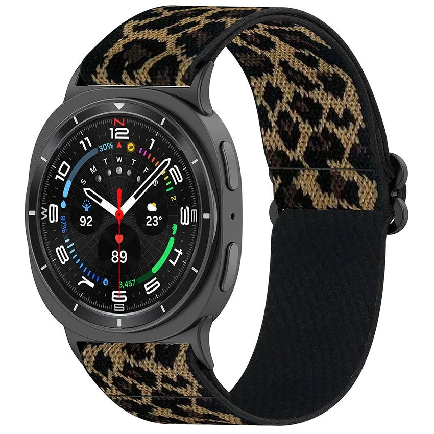 Samsung Galaxy Watch 9 - 44mm Elastisches Armband (Leopard)
