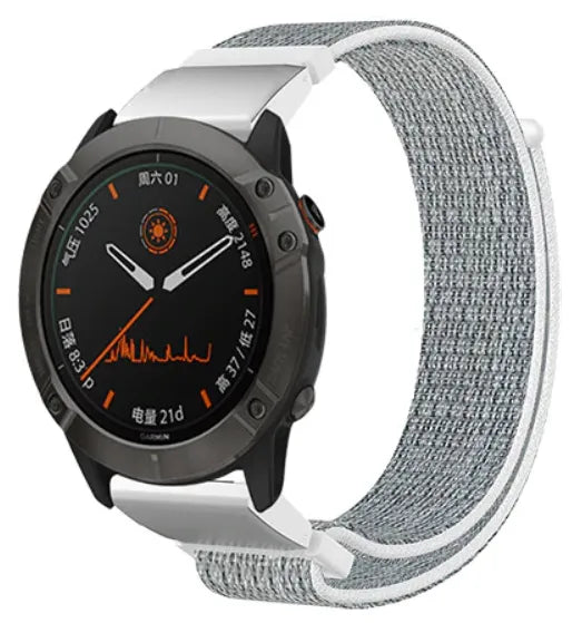 Garmin Forerunner 945 Nylonarmband (Perlmutt)