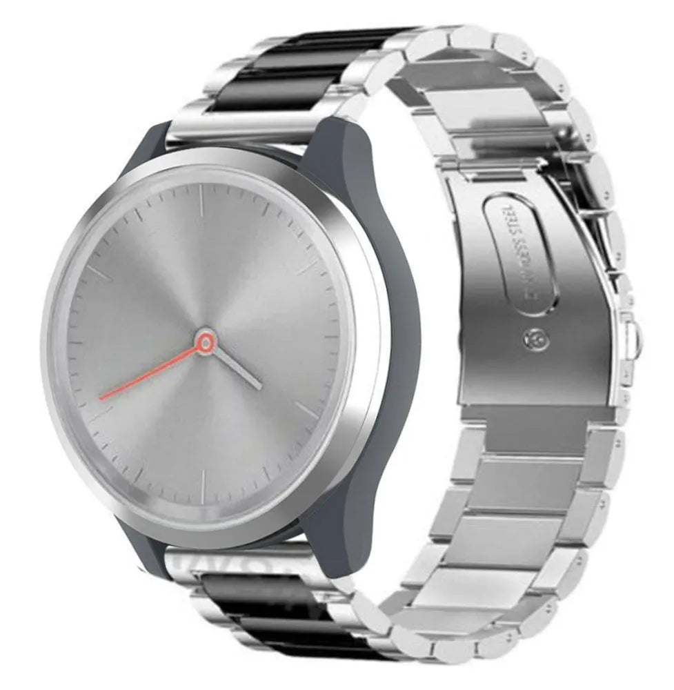 Steel Strap, on a watch, 3/4 front view