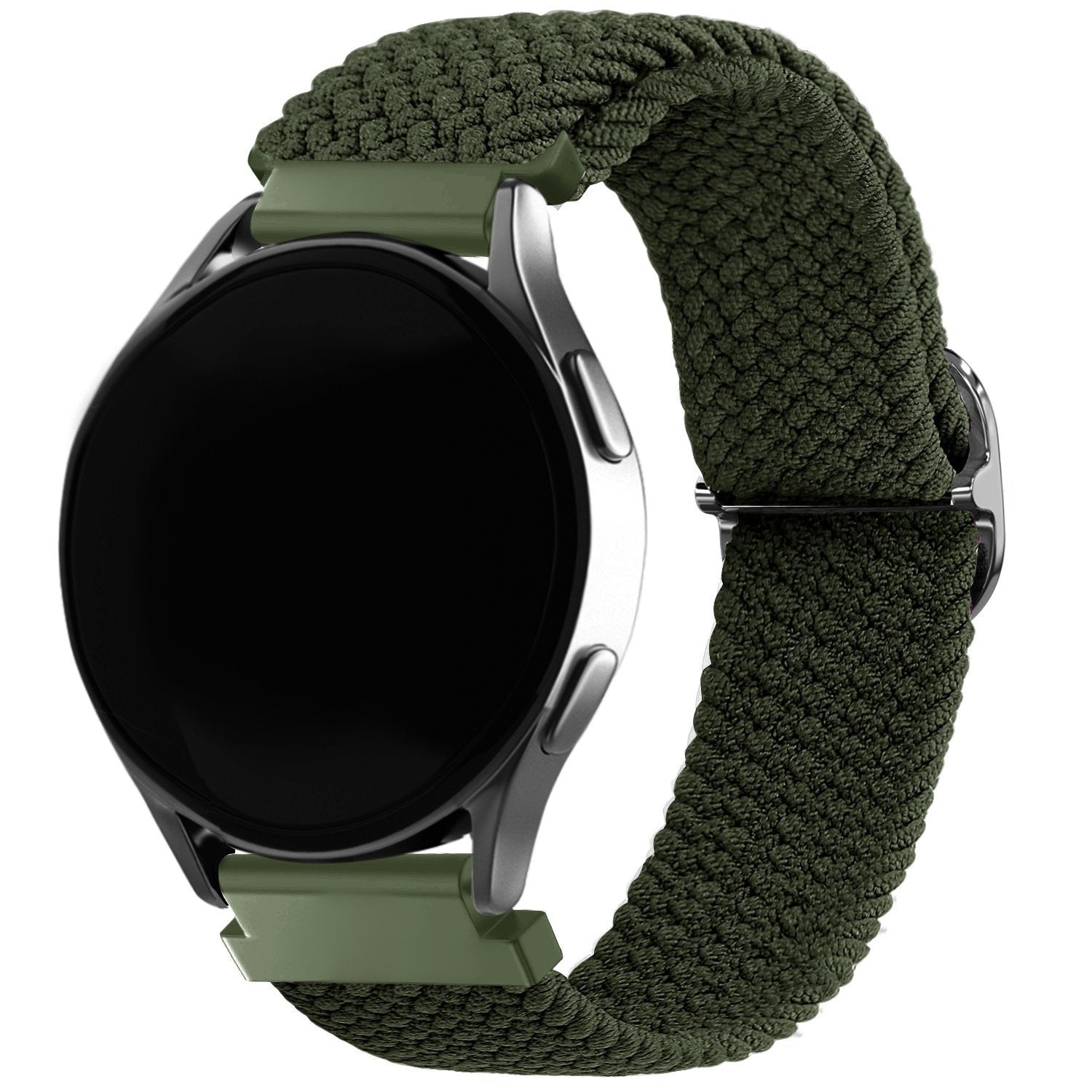 Uhrenarmband aus gewebtem Nylon 20mm - Schnellverschluss (Grün)