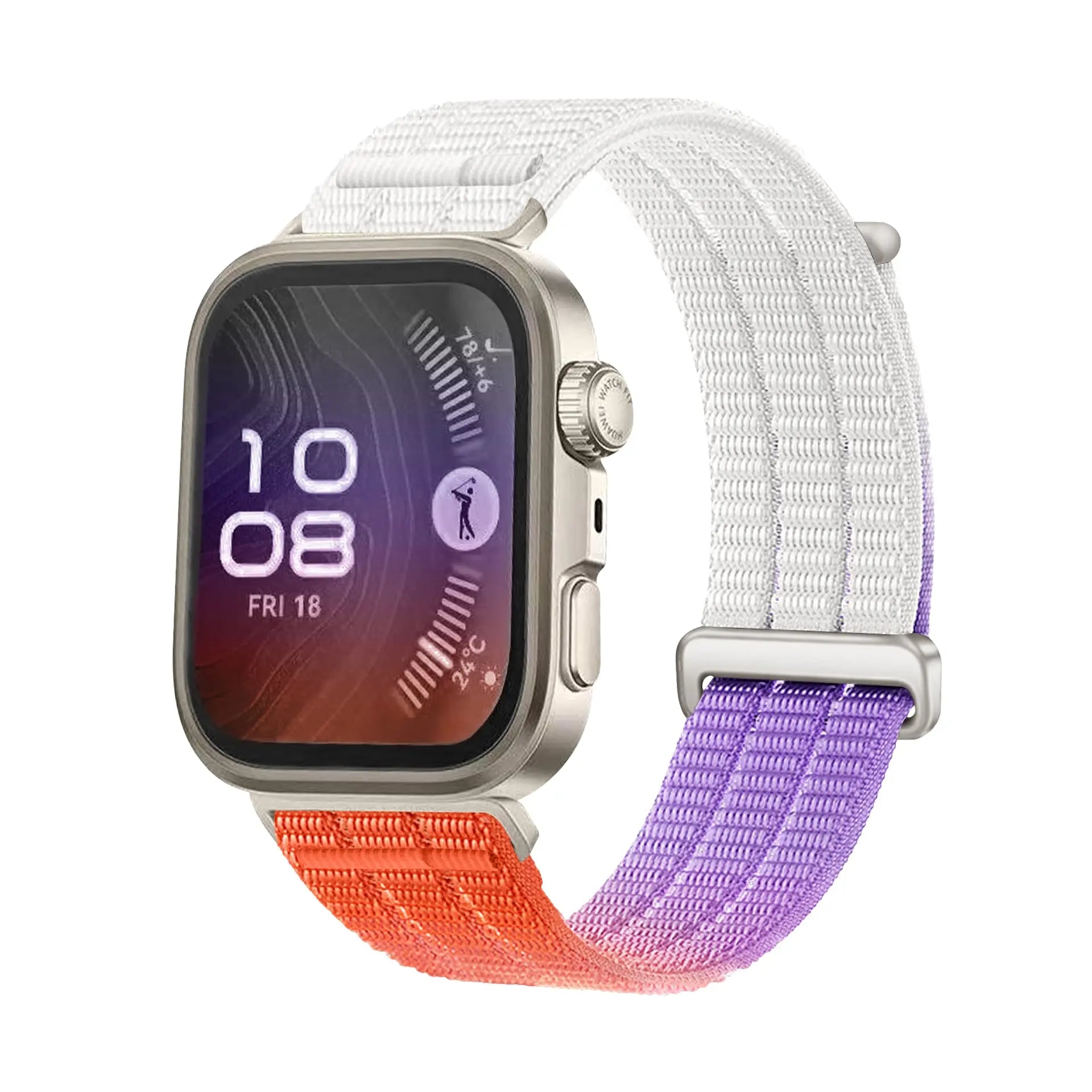 Huawei Watch Fit 5 Nylon Air Armband (Gradient Orange)
