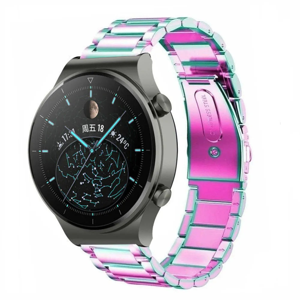 Steel Strap, on a watch, 3/4 front view
