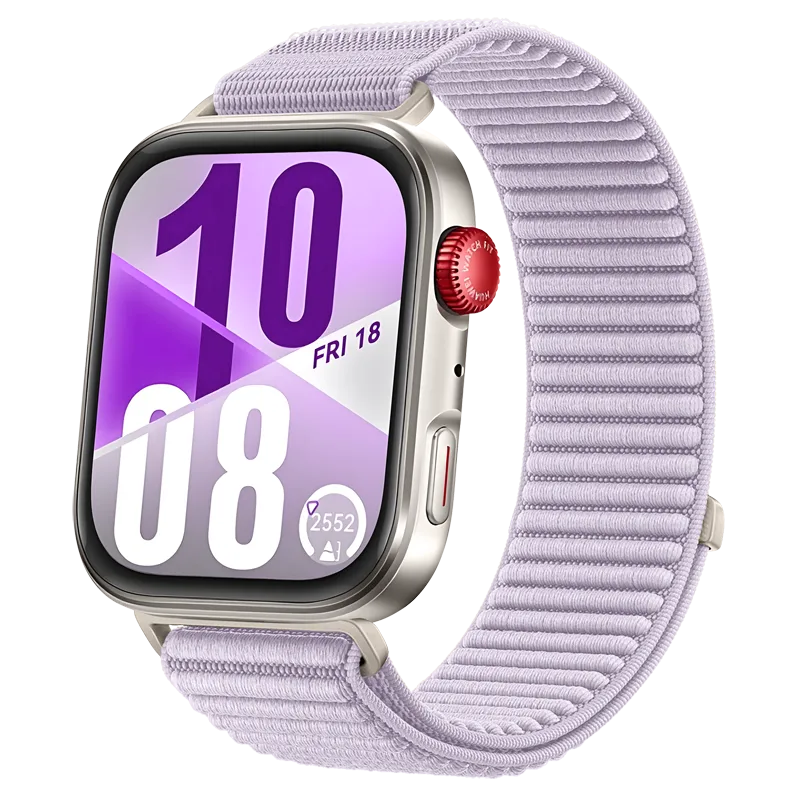 Huawei Watch Fit 4 Nylon Wave Armband (Hell Lila)