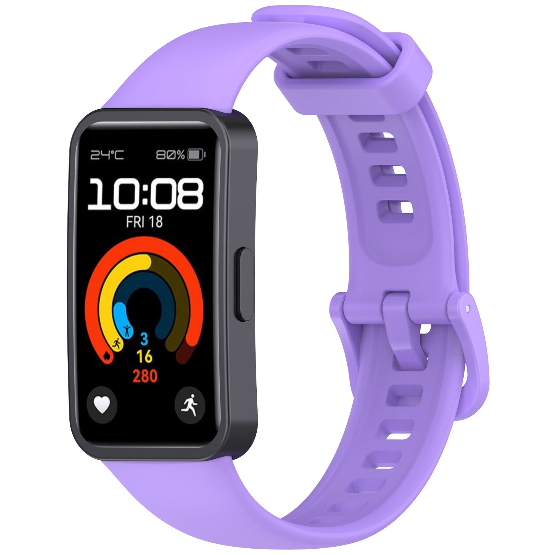 Huawei Band 10 Klassisches Silikonarmband (Flieder)