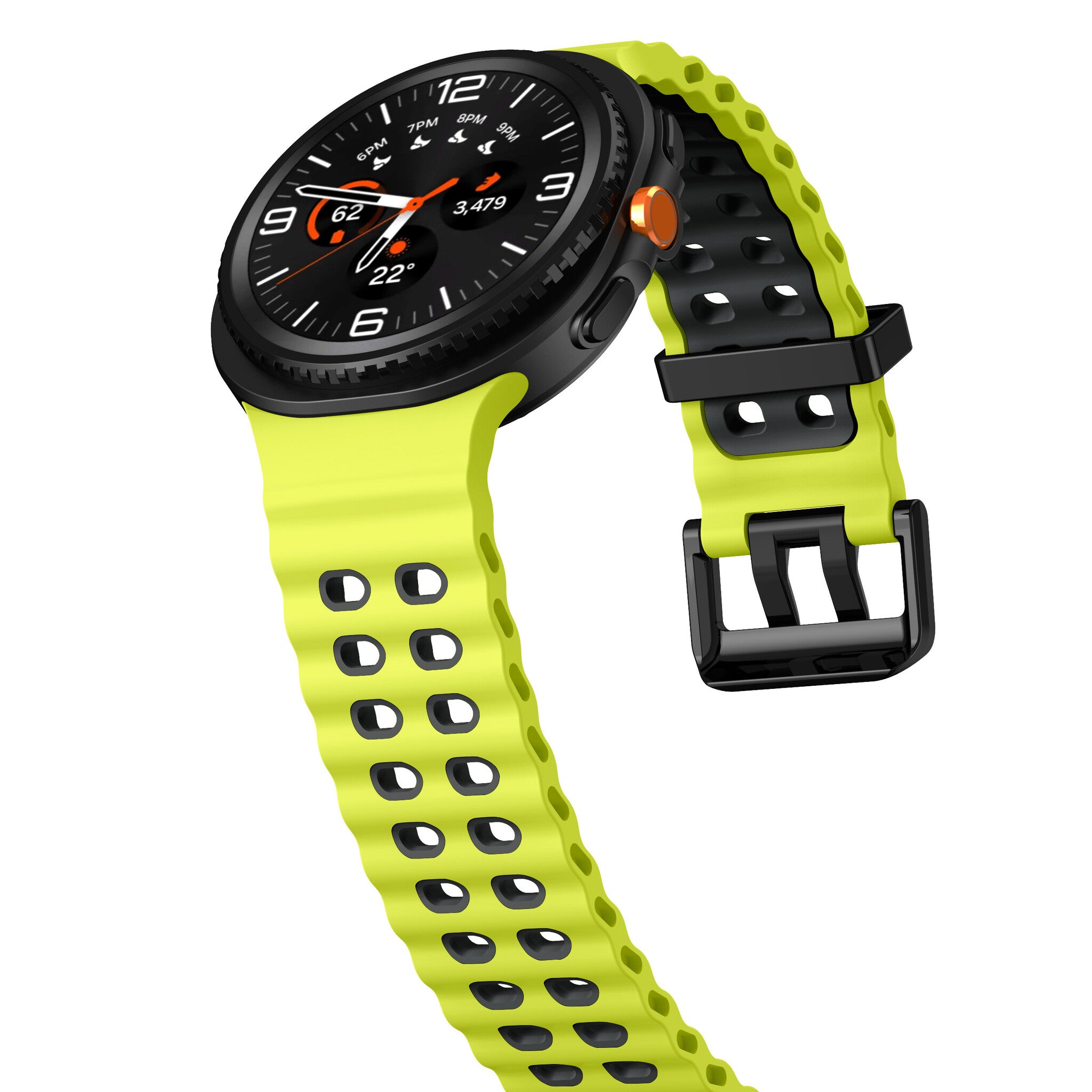 Samsung Galaxy Watch 9 - 44mm Ocean Armband (Limette/Dunkelgrau)