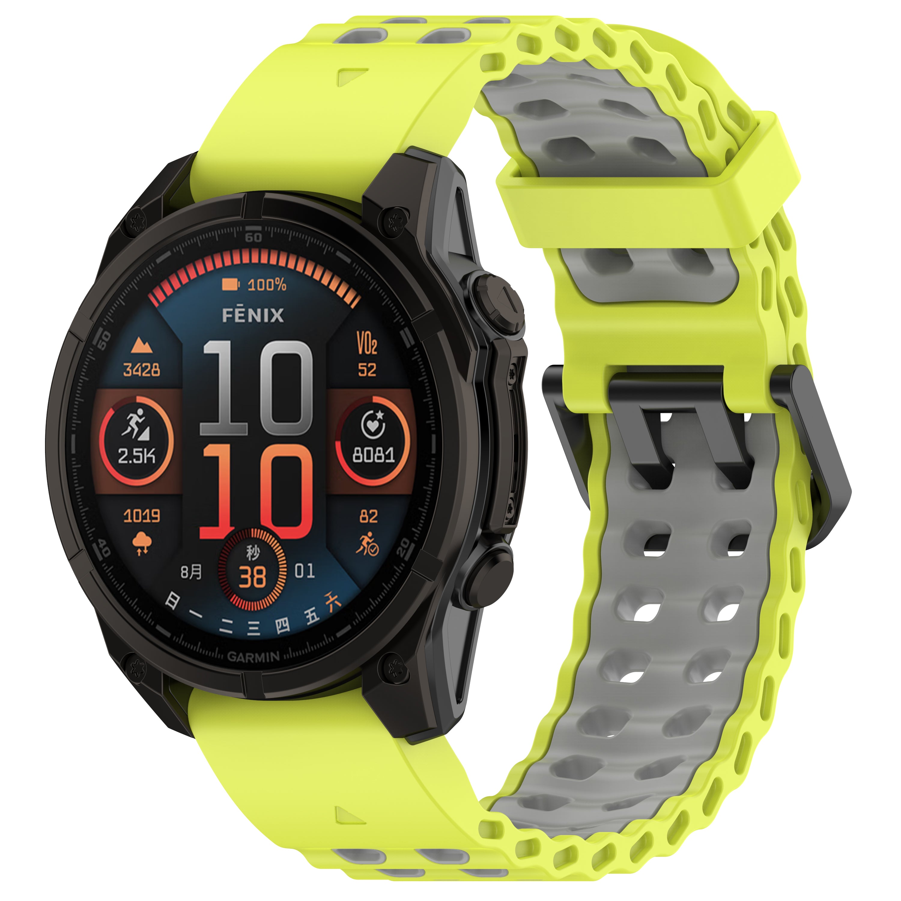 Garmin Tactix 7 Pro Wave Sportarmband (Limette/Dunkelgrau)
