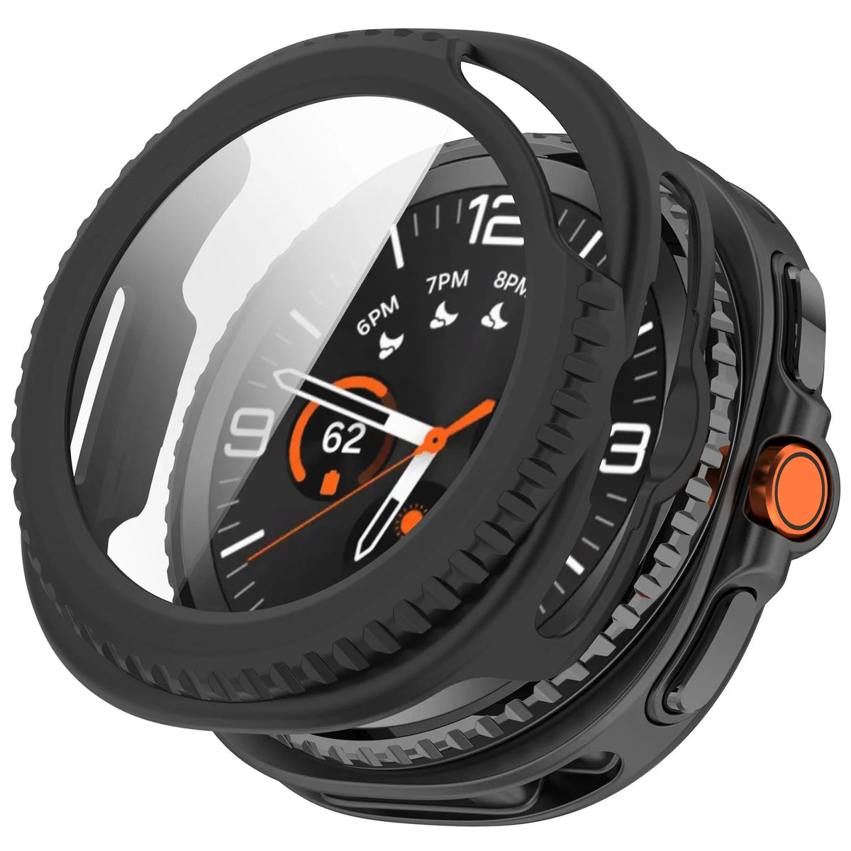 Samsung Galaxy Watch 8 Classic Hardcase mit Glas (Schwarz)