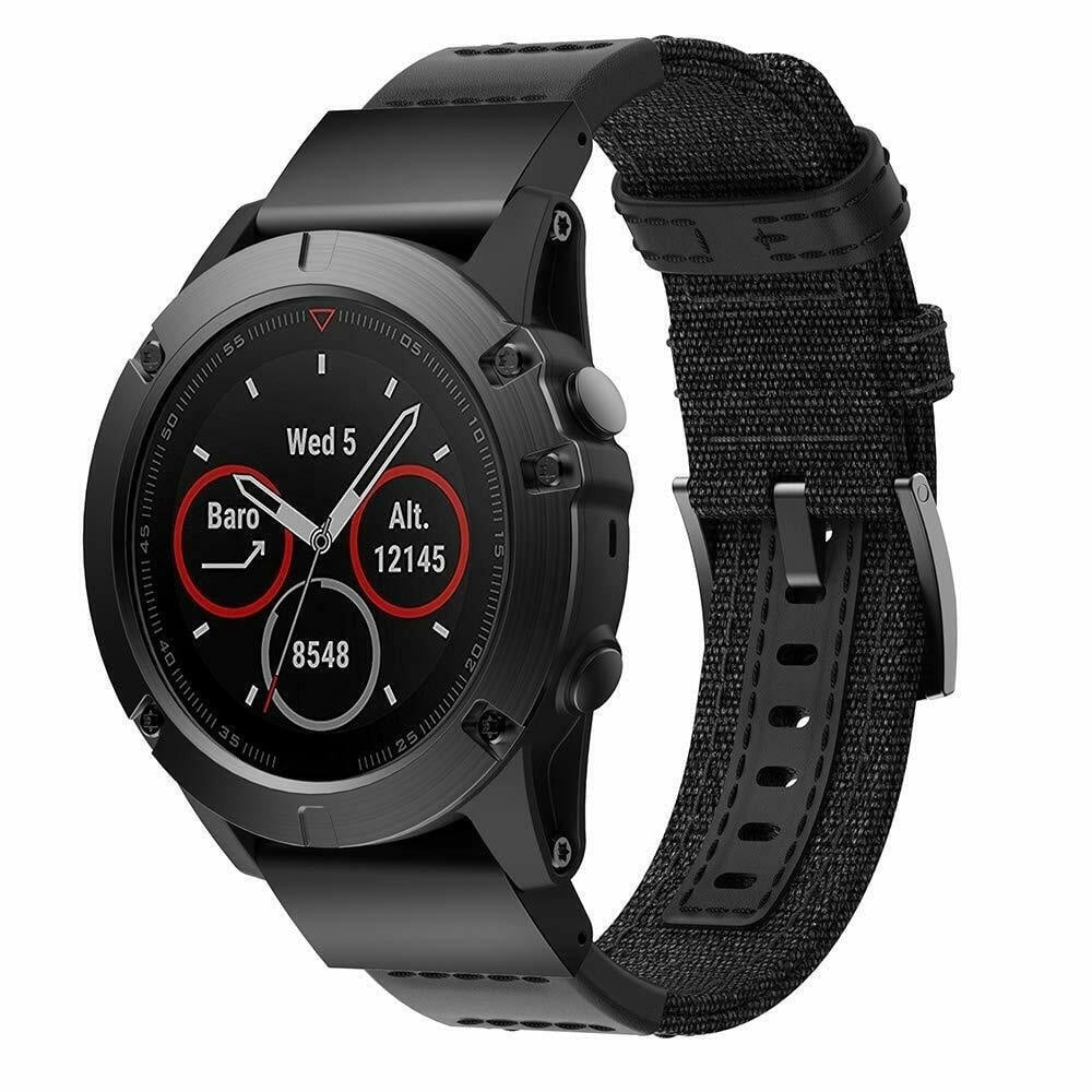 Garmin Instinct Nylon Hybrid Armband (Schwarz)