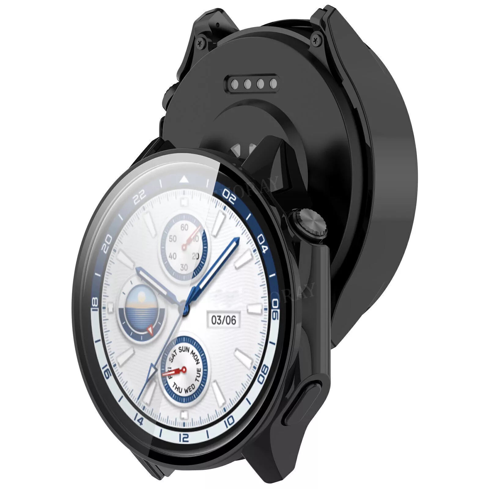OnePlus Watch 2 Hartschale mit Glass (Schwarz)