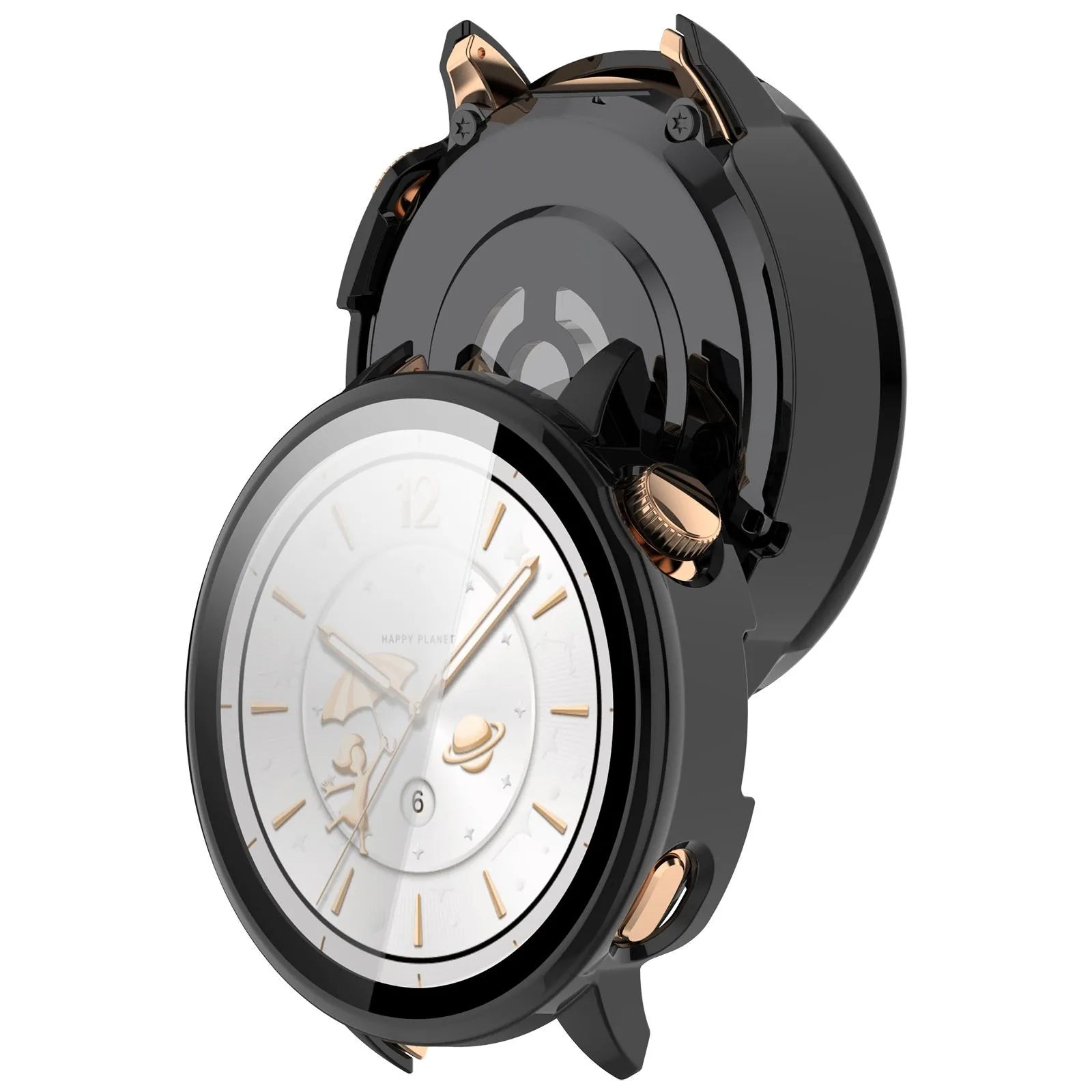 OnePlus Watch 3 – 43 mm Hartschalenhülle mit Glas (Schwarz)