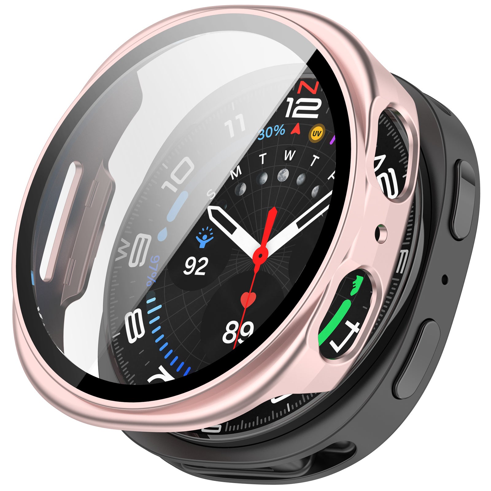 Samsung Galaxy Watch 8 - 40mm Hardcase mit Glas (Rosa)