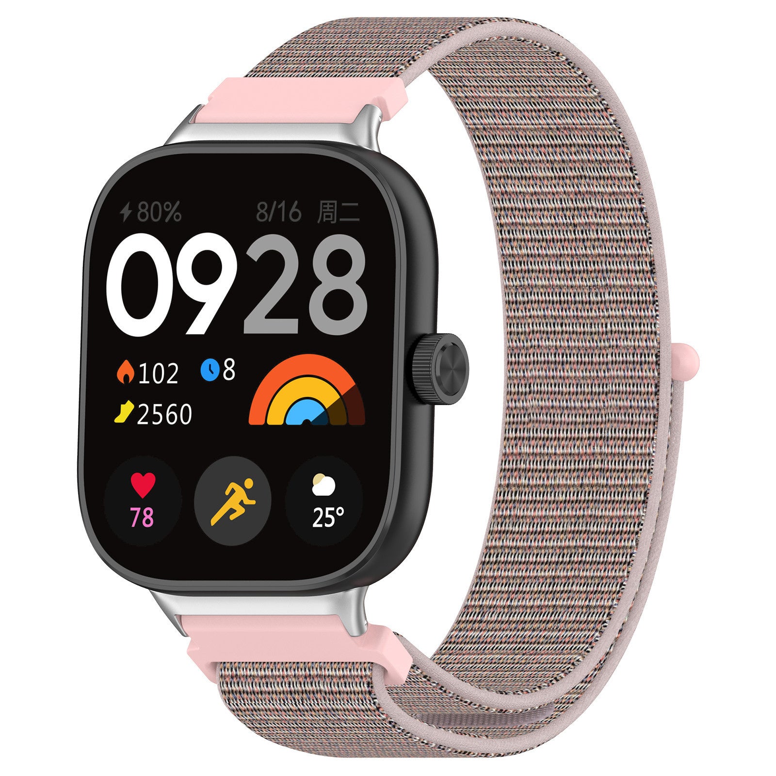Xiaomi Smart Band 10 Pro Nylonarmband (Rosa Sand)