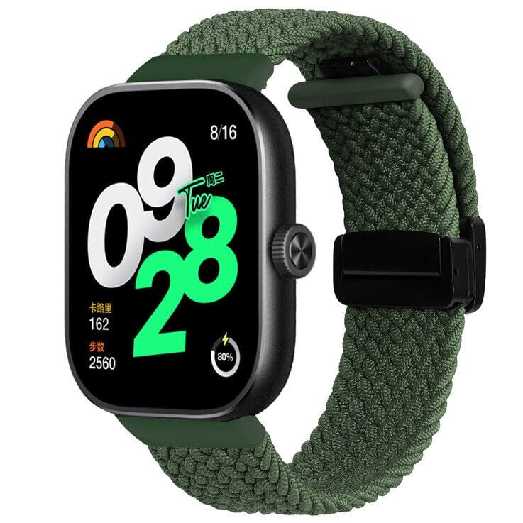 Redmi Watch 4 geflochtenes Armband mit D-Schnalle (Grün)