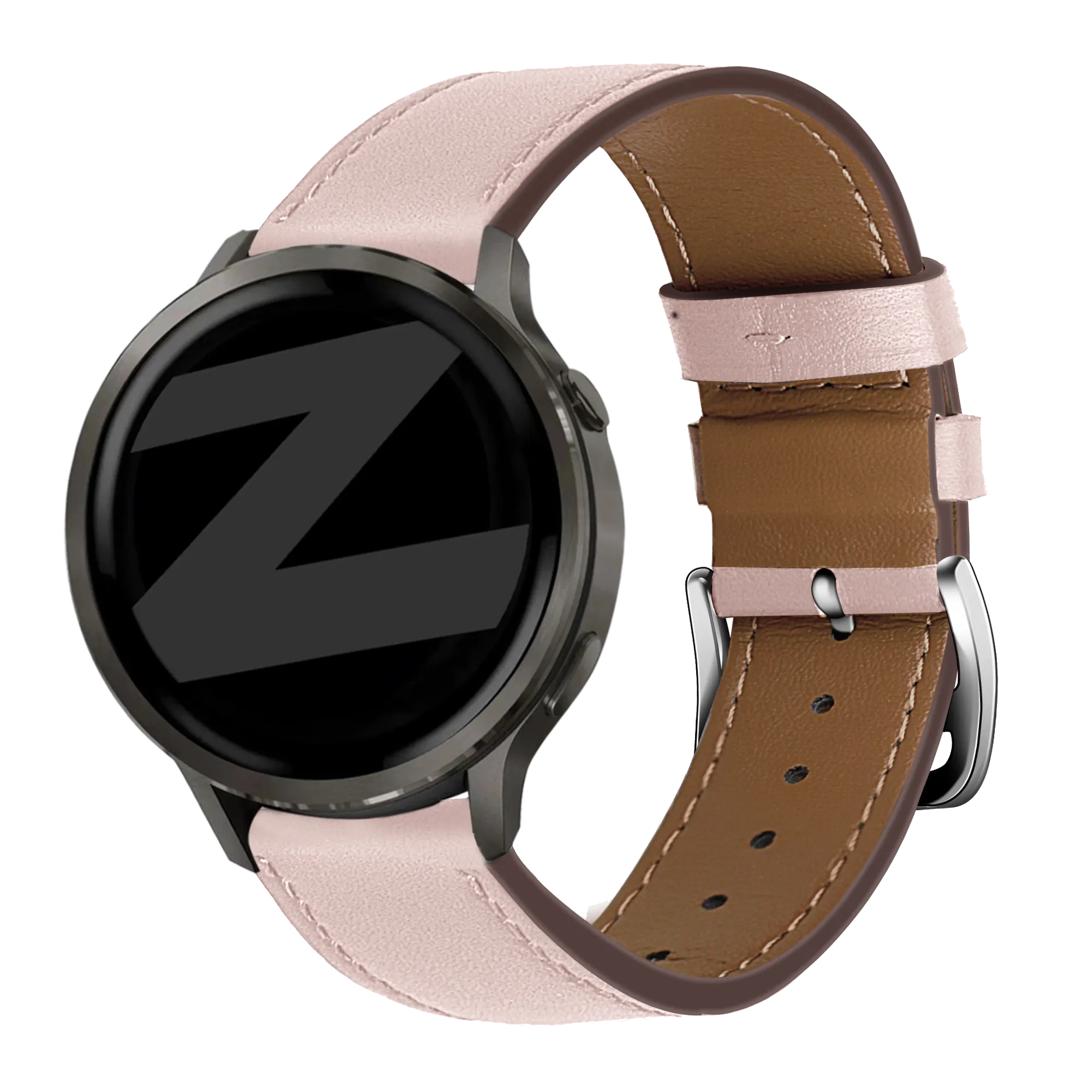 Bandz Garmin Vivomove Luxe Lederarmband 'Deluxe' (Rosa)