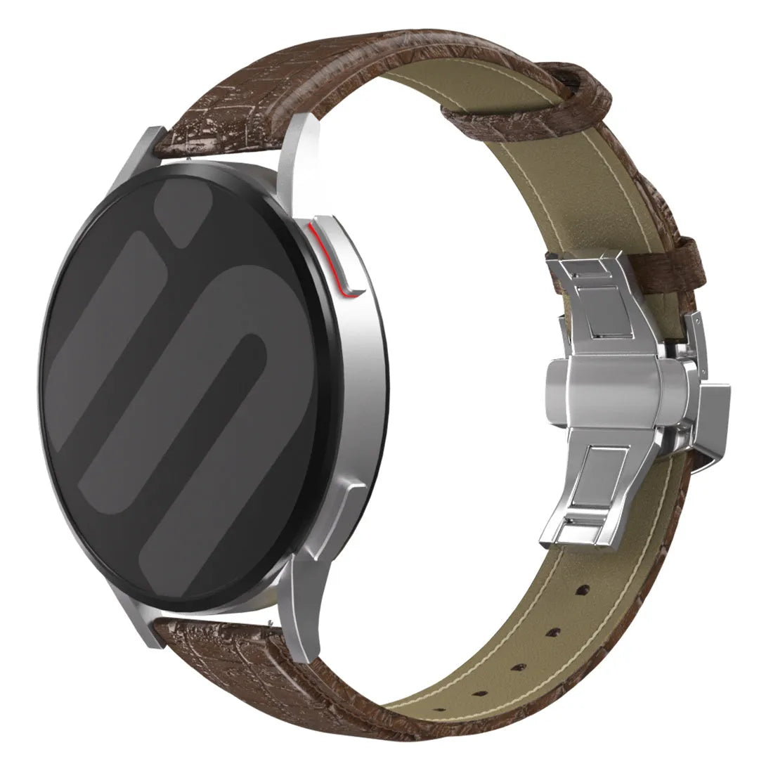Amazfit GTR Mini Luxuriöses Lederarmband (Dunkel Braun)