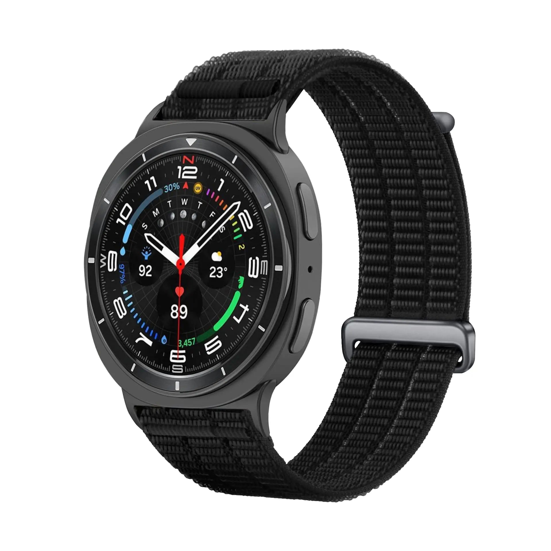 Samsung Galaxy Watch 8 - 40mm Nylon Air Armband (Schwarz)