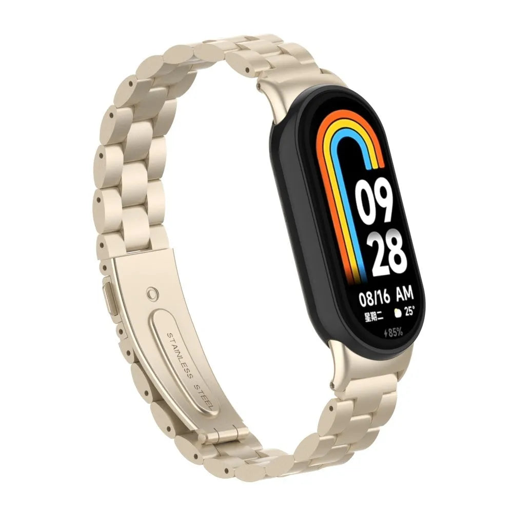 Steel Strap, starlight, on a watch, 3/4 front view