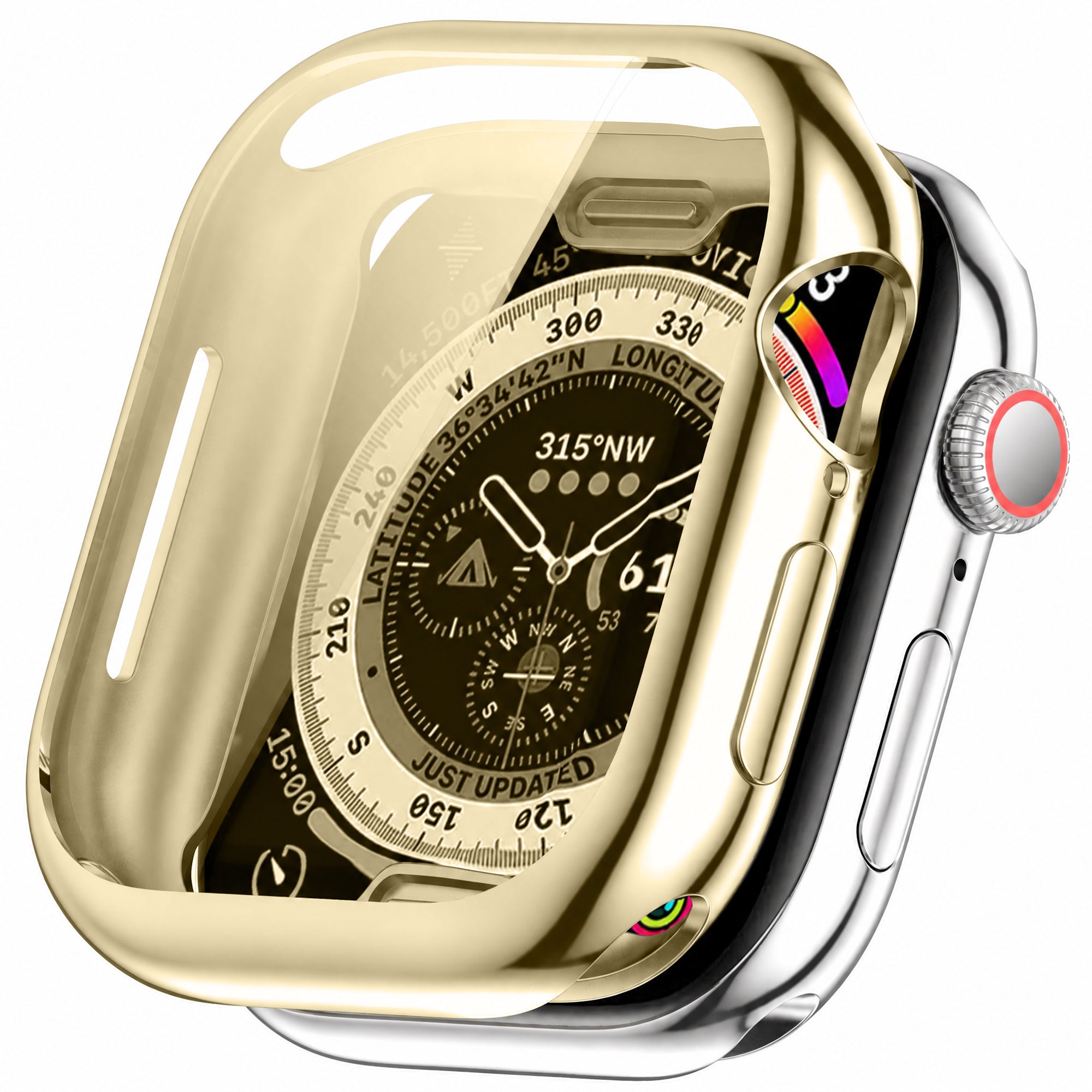 Apple Watch 10 & 11 - 42mm TPU Hülle (Polarstern-Gold)