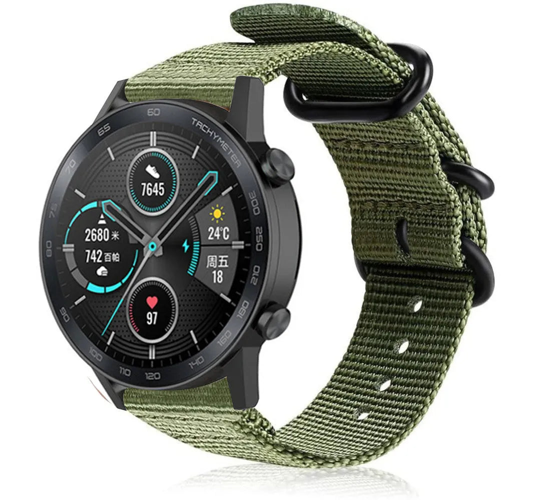 Honor Magic Watch 2 Nylonarmband mit Schnallenverschluss (Grün)
