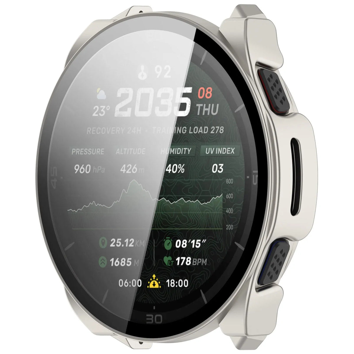 Amazfit Cheetah 2 Ultra PC-Hülle mit Glas (Titan)