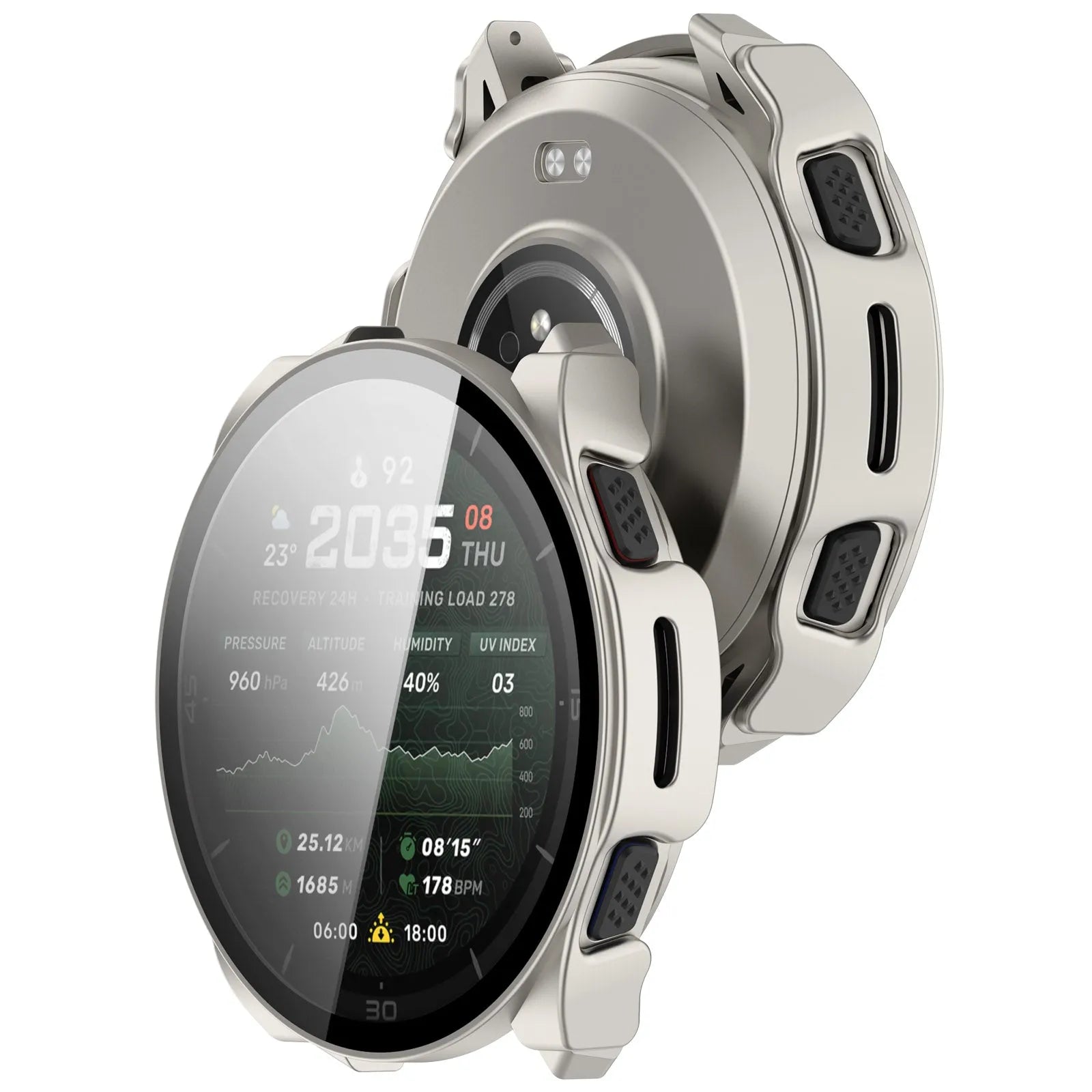 Amazfit Cheetah 2 Ultra PC-Hülle mit Glas (Titan)