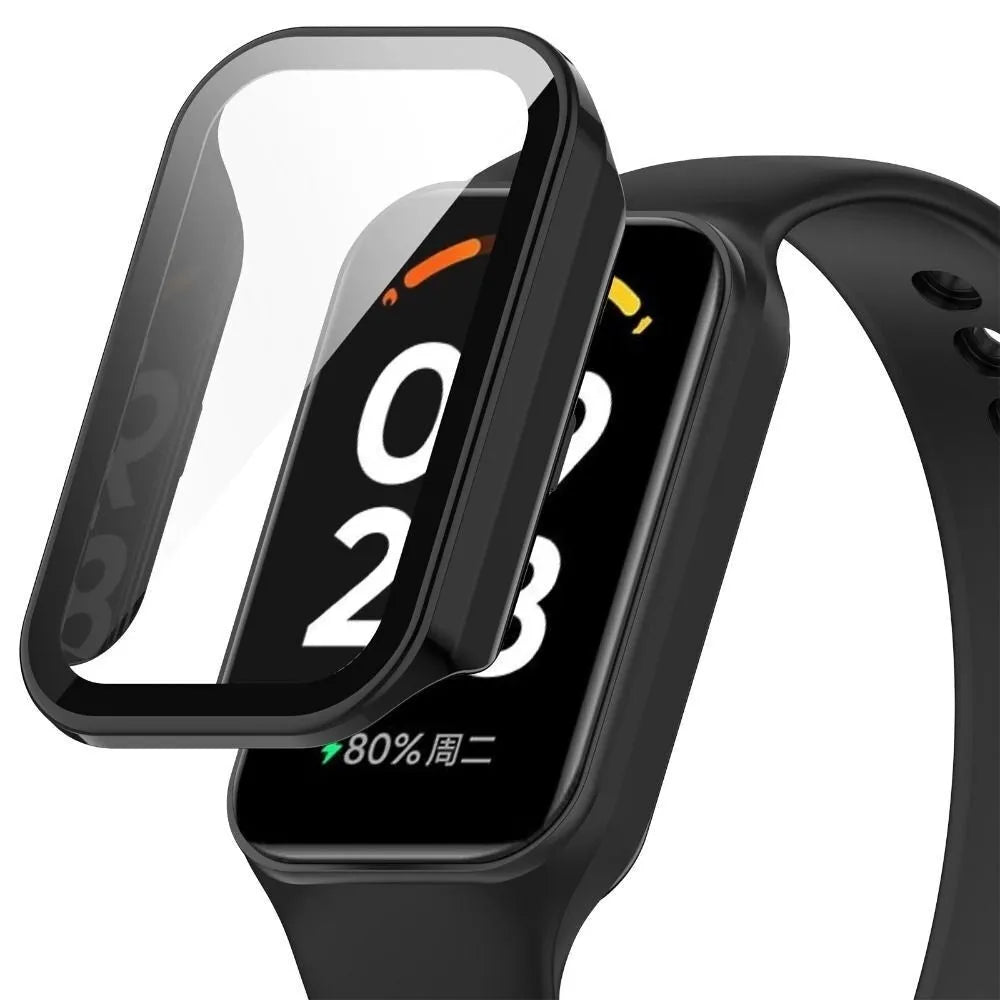 Xiaomi Smart Band 8 Active Hard Case mit Glas (Schwarz)