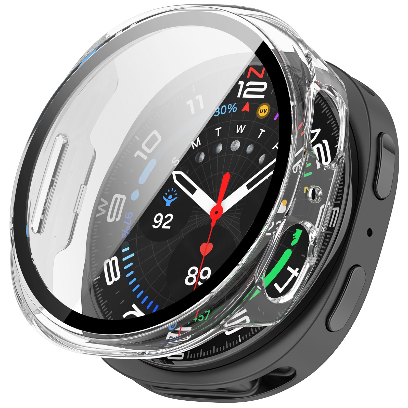 Samsung Galaxy Watch 8 - 44mm Hardcase mit Glas (Transparent)