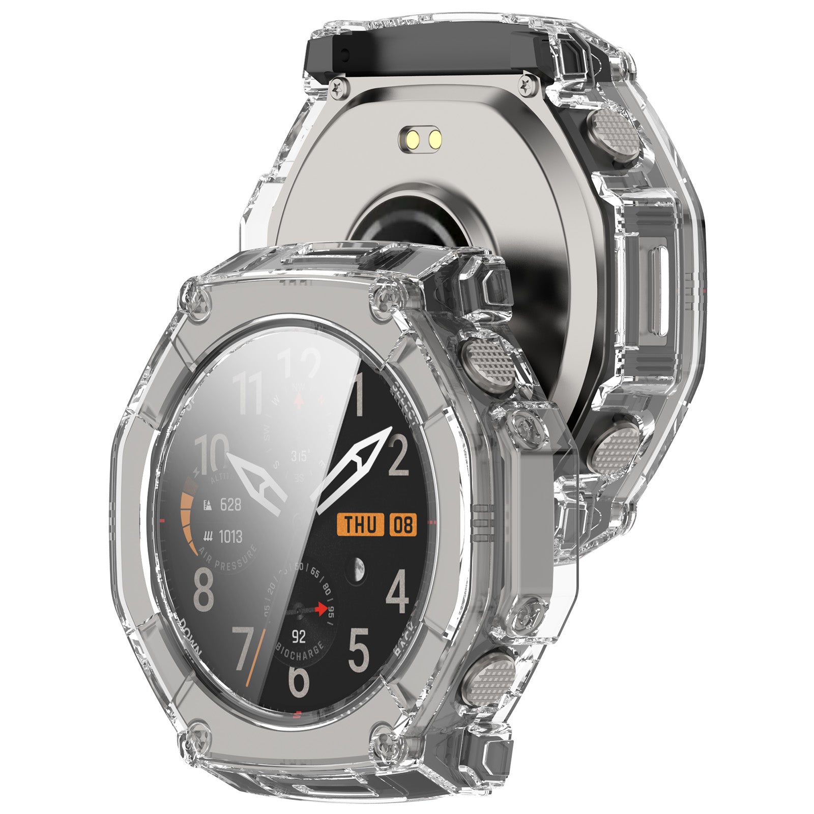 Amazfit T-Rex Ultra 2 PC Hülle mit Glas (Transparent)