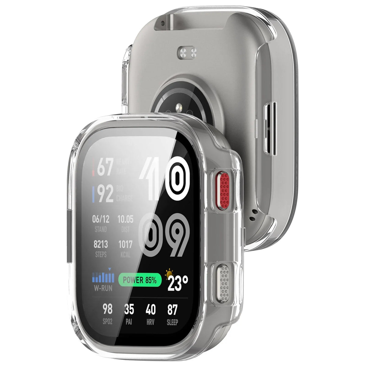 Amazfit Bip Max PC-Hülle mit Glas (Transparent)