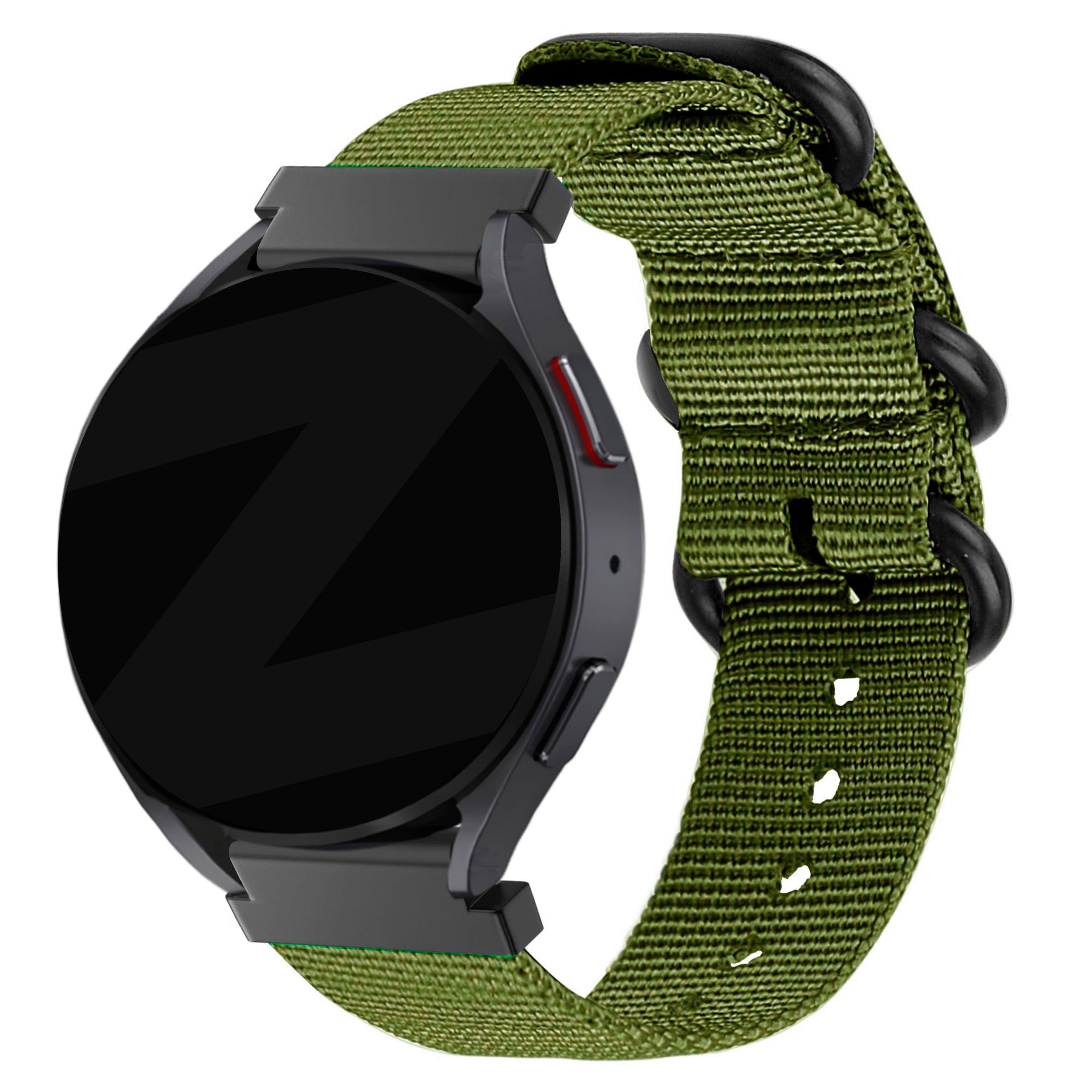Bandz Garmin Vivomove Trend Nylonarmband mit Schnalle (Grün)