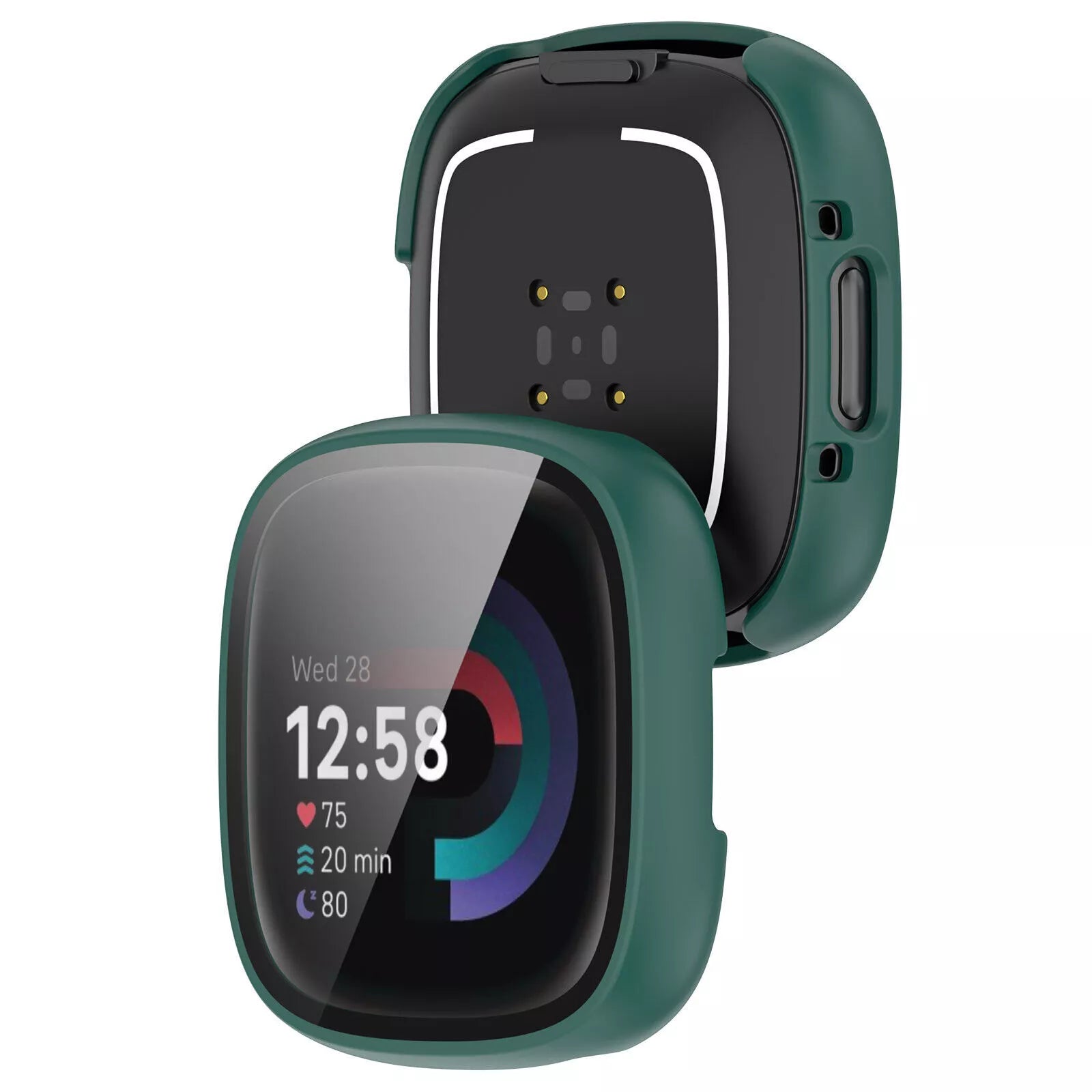 Fitbit Versa 4 / Sense 2 Hartschale mit Glass (Grün)