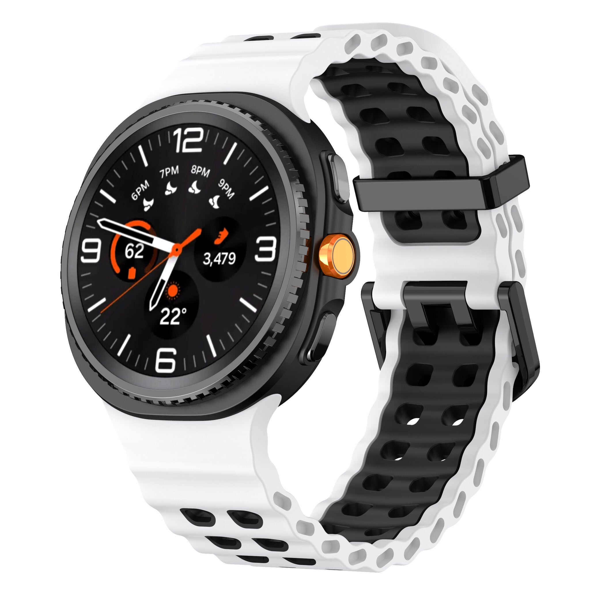Samsung Galaxy Watch 9 - 40mm Ocean Strap (White/Black)