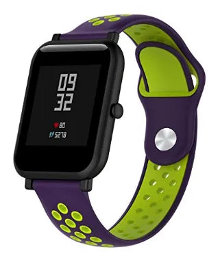 Silicone Sport Strap, on a watch, 3/4 front view
