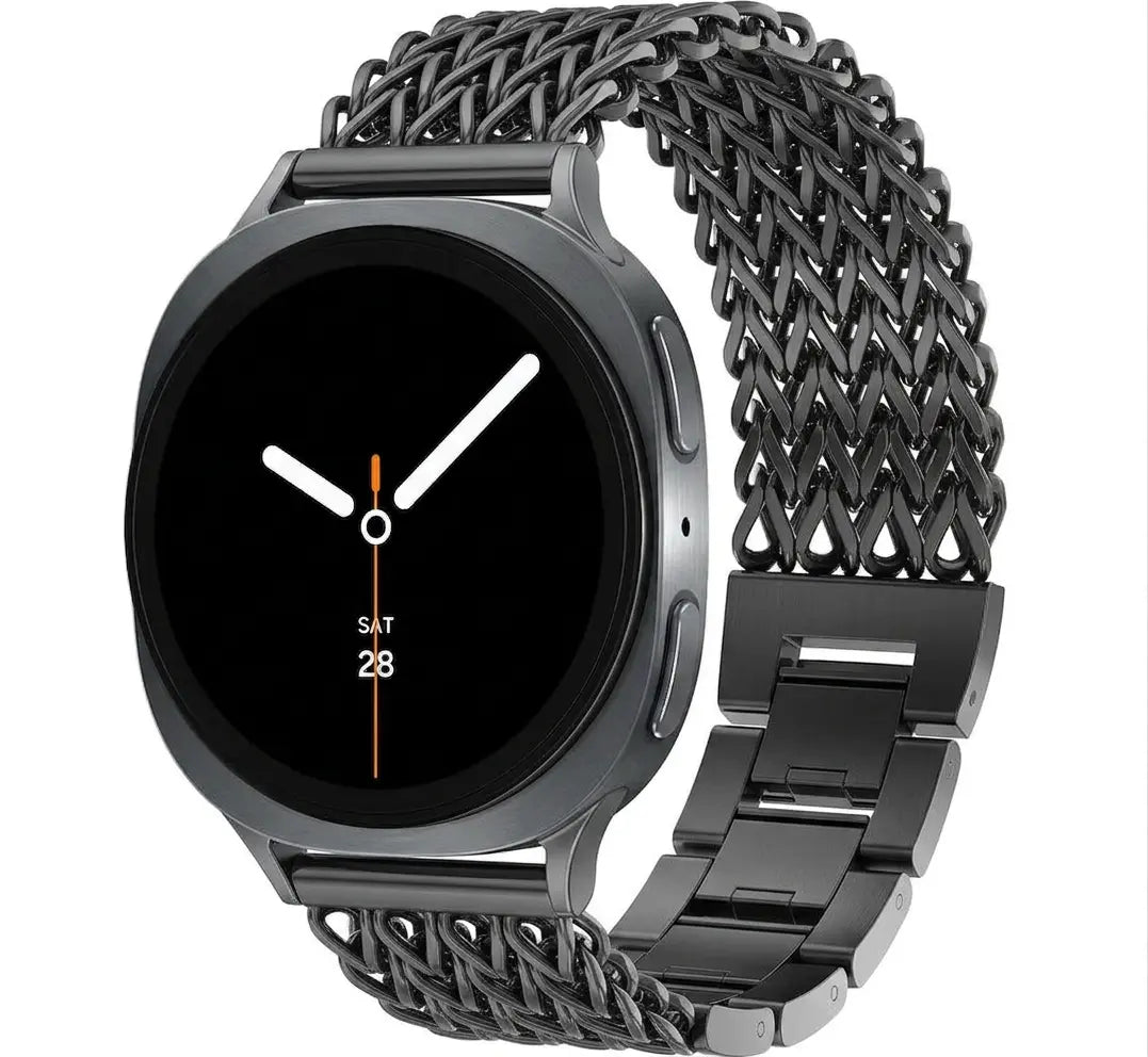 Samsung Galaxy Watch 8 - 44mm Metall Mesh Armband (Schwarz)