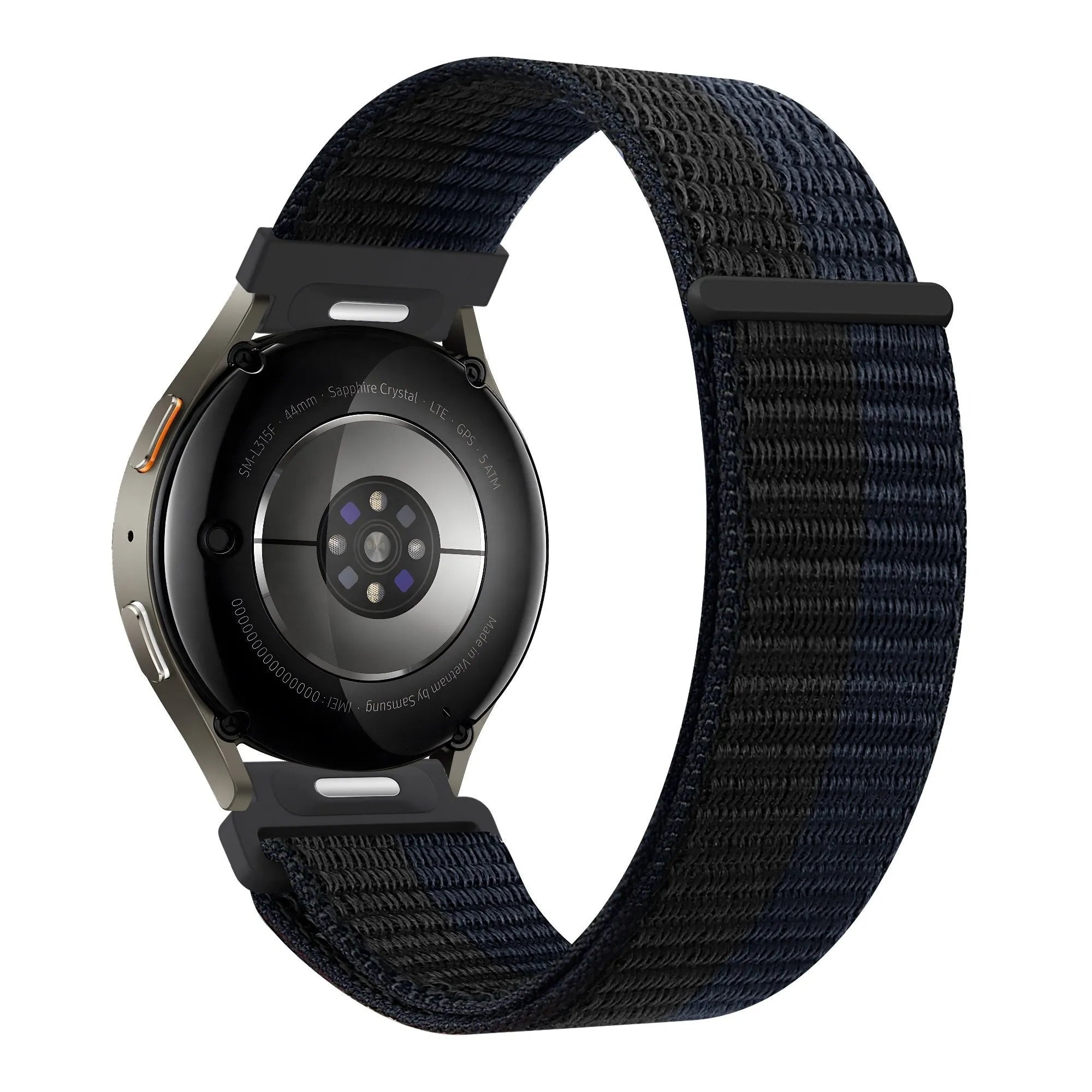 Bandz Amazfit GTS 4 Nylonarmband 'Easy Fit' (Schwarz/Blau)
