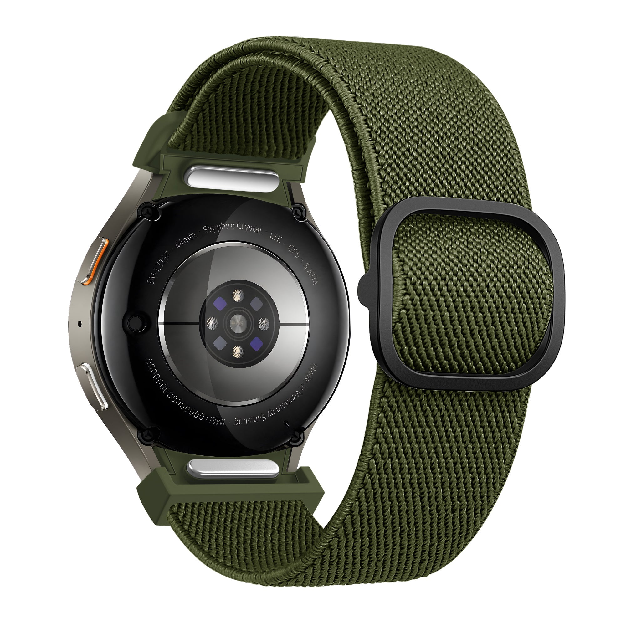 Bandz Samsung Galaxy Watch 4 44mm Elastisches Armband 'Easy Fit' (Grün)