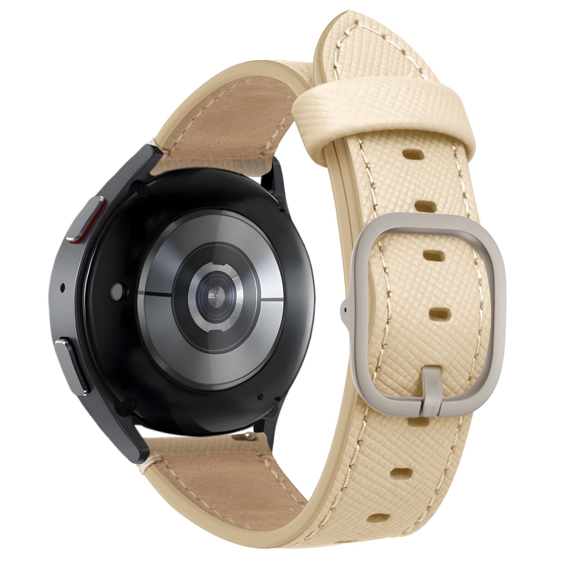 Bandz Huawei Watch GT 6 Pro - 46mm Lederarmband 'Deluxe' (Khaki)