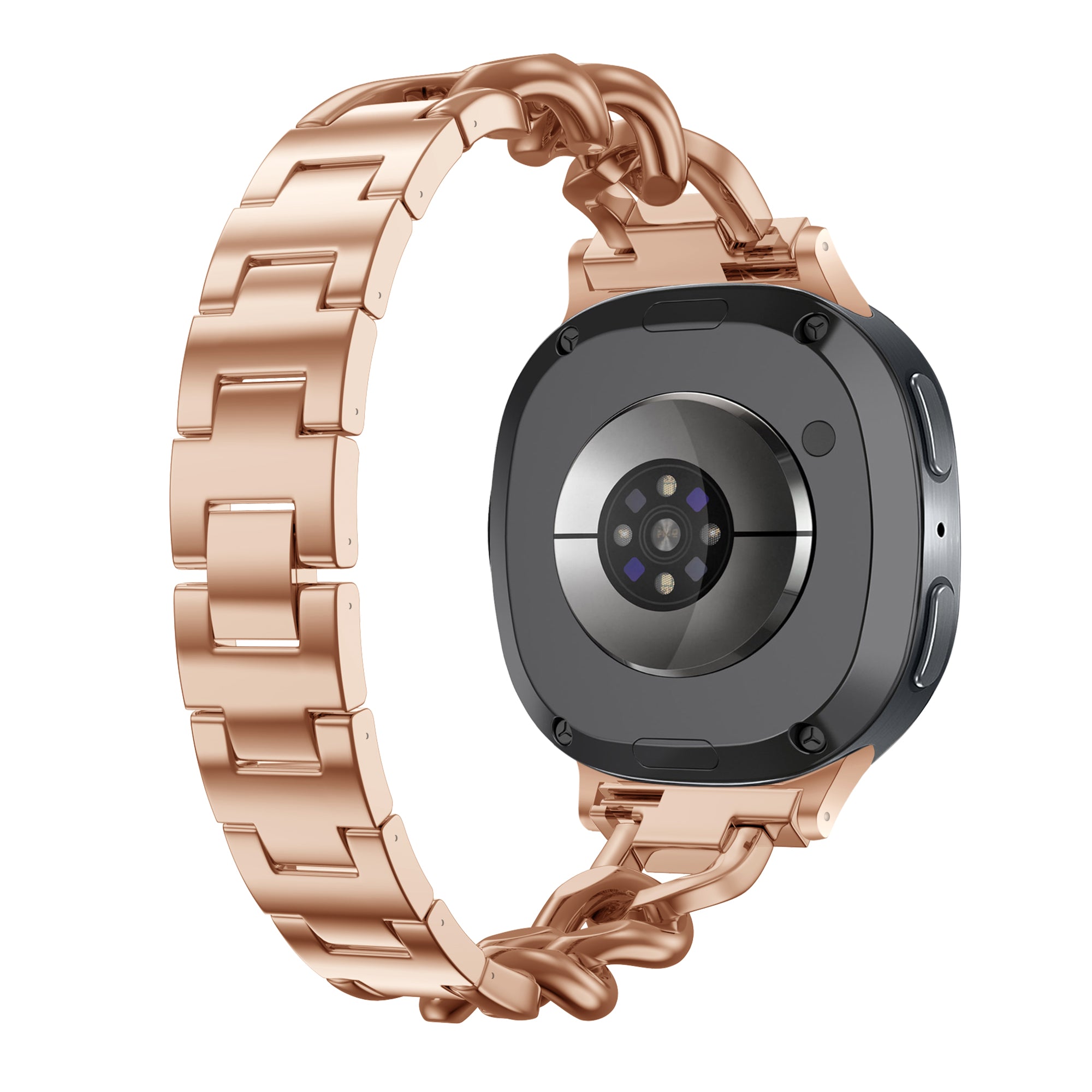 Samsung Galaxy Watch 9 - 44mm Stahl Kettenarmband (Roségold)
