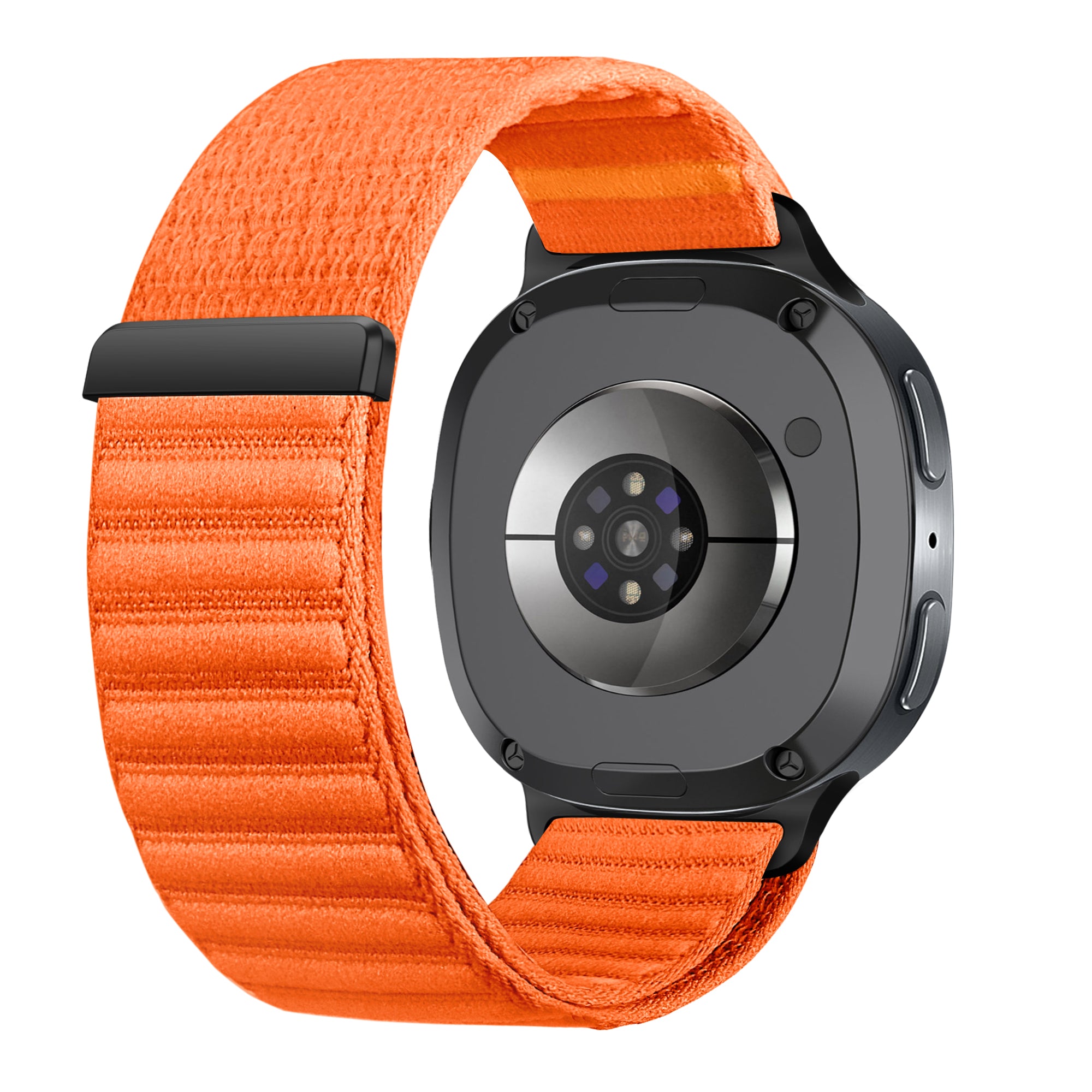Samsung Galaxy Watch 9 - 44mm Wave Nylonarmband (Orange)
