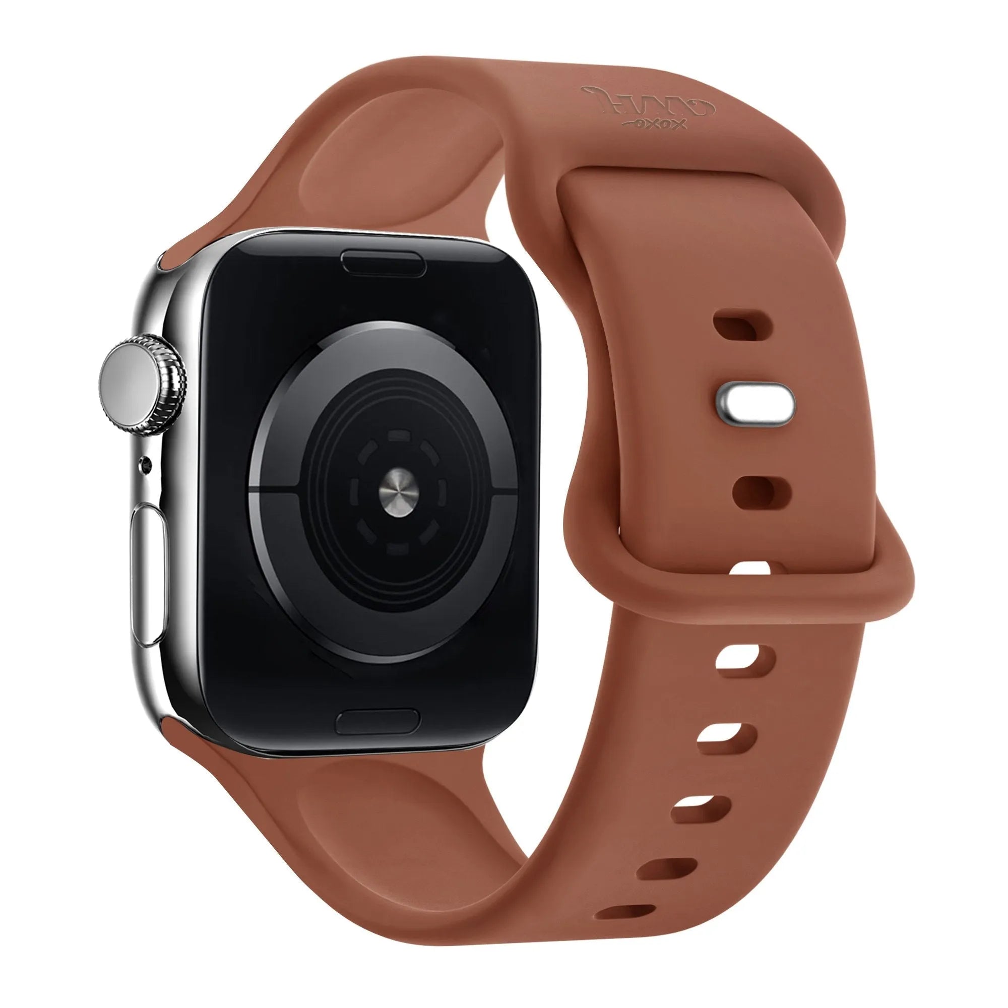 xoxo Wildhearts Apple Watch Silikonarmband (Braun)