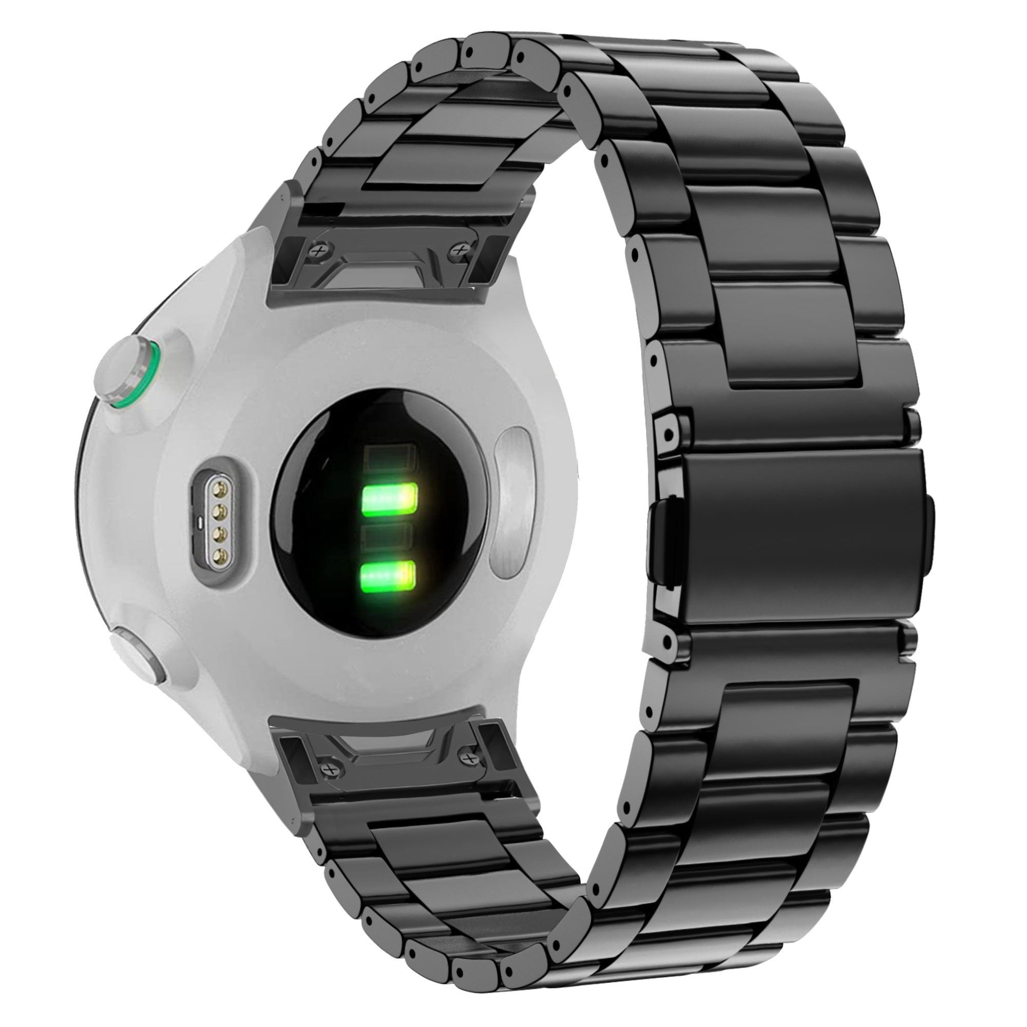 Bandz Garmin Quatix 8 - 47mm Steel Strap 'Classic' (Black)
