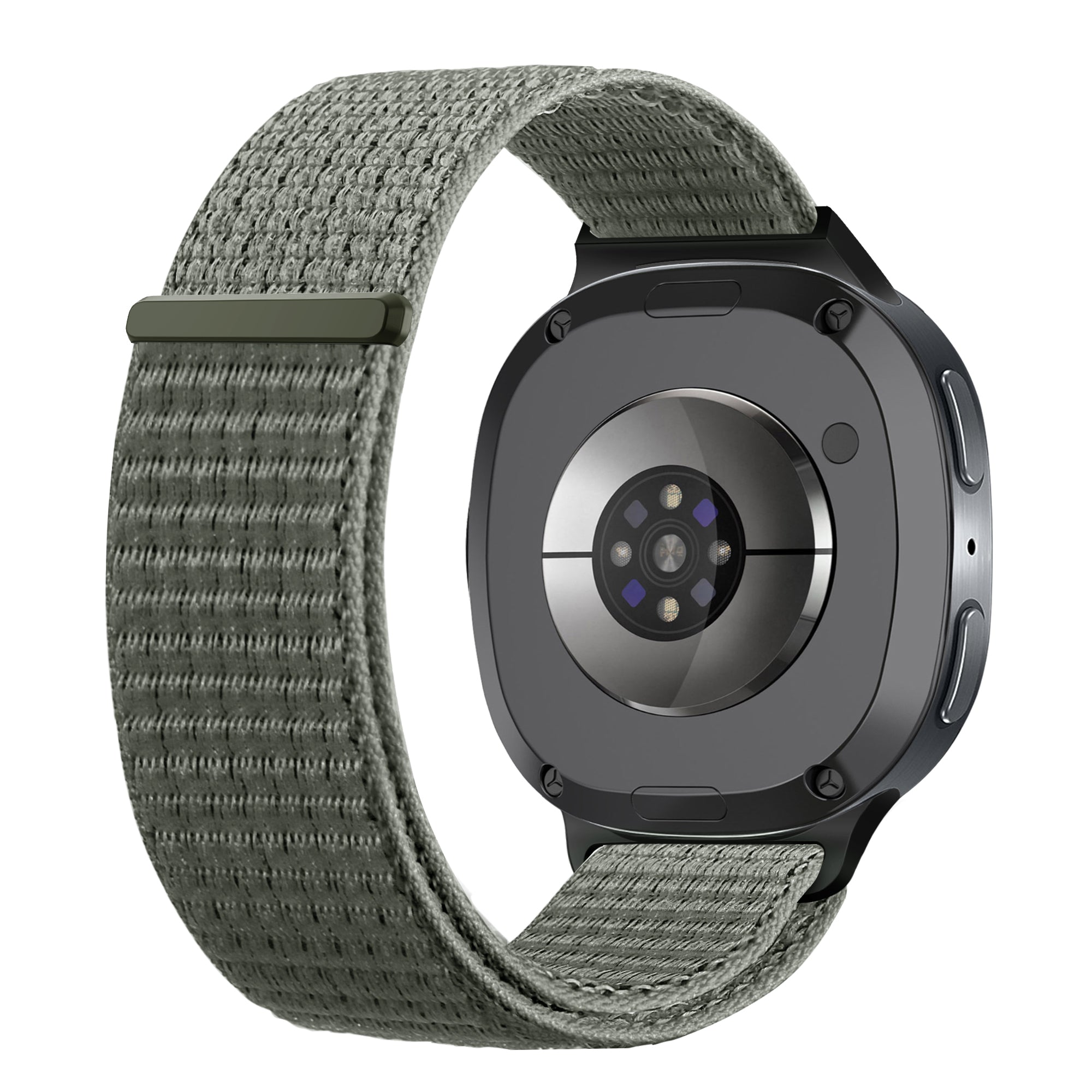 Samsung Galaxy Watch 8 - 44mm Nylonarmband (Grau-Grün)