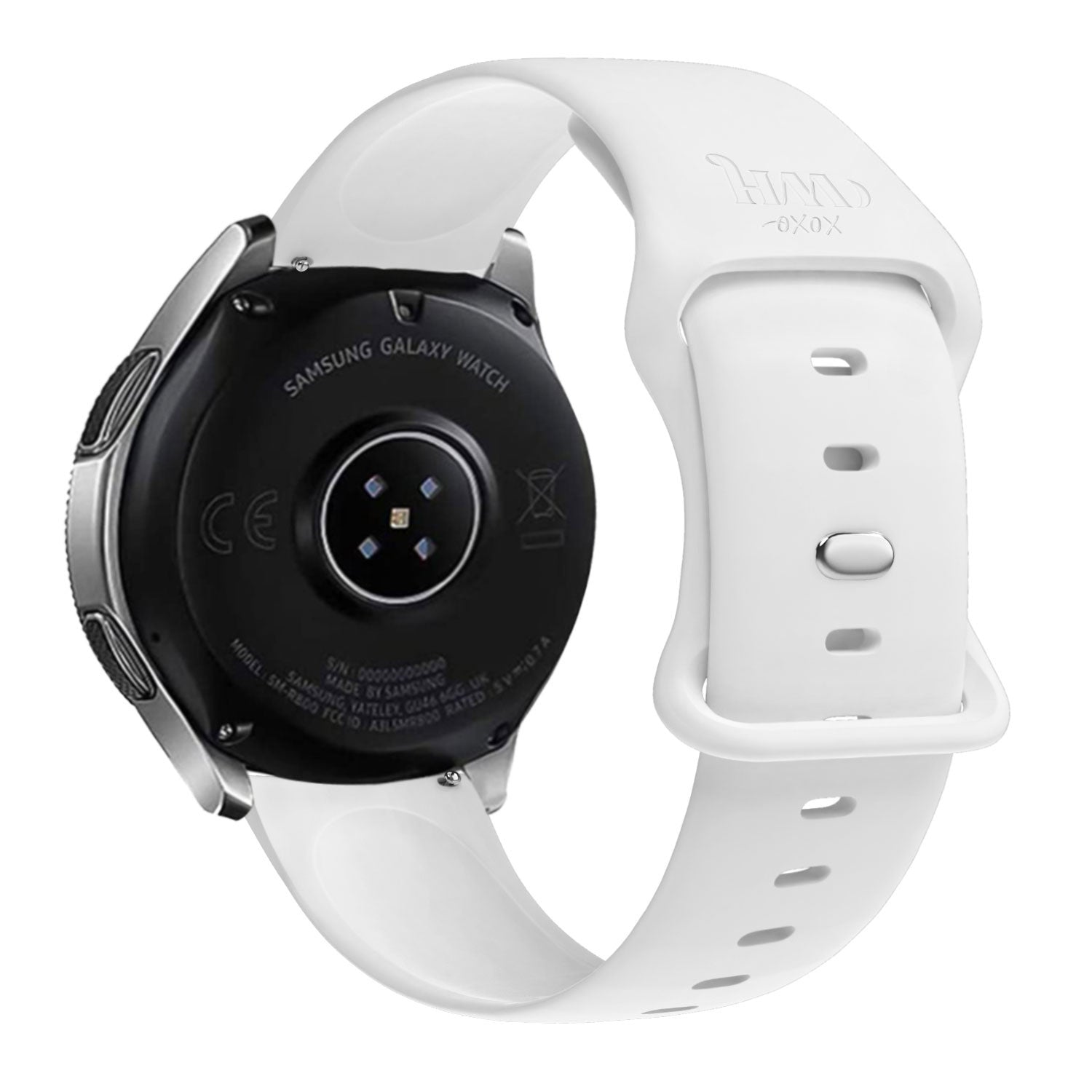 xoxo Wildhearts Samsung Galaxy Watch 42mm Silikonarmband (Weiß)