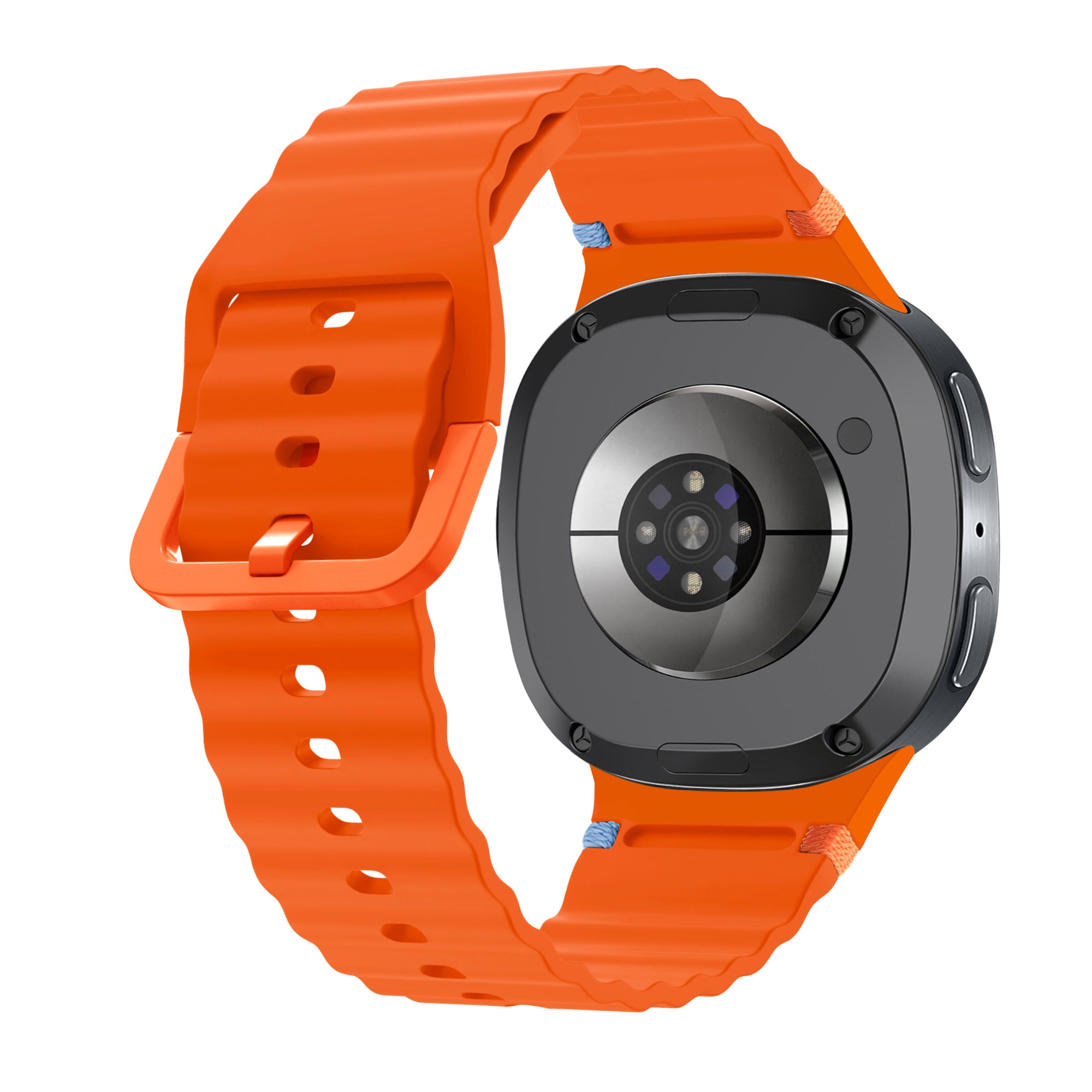 Samsung Galaxy Watch 9 - 40mm Wave Silicone Strap (Orange)