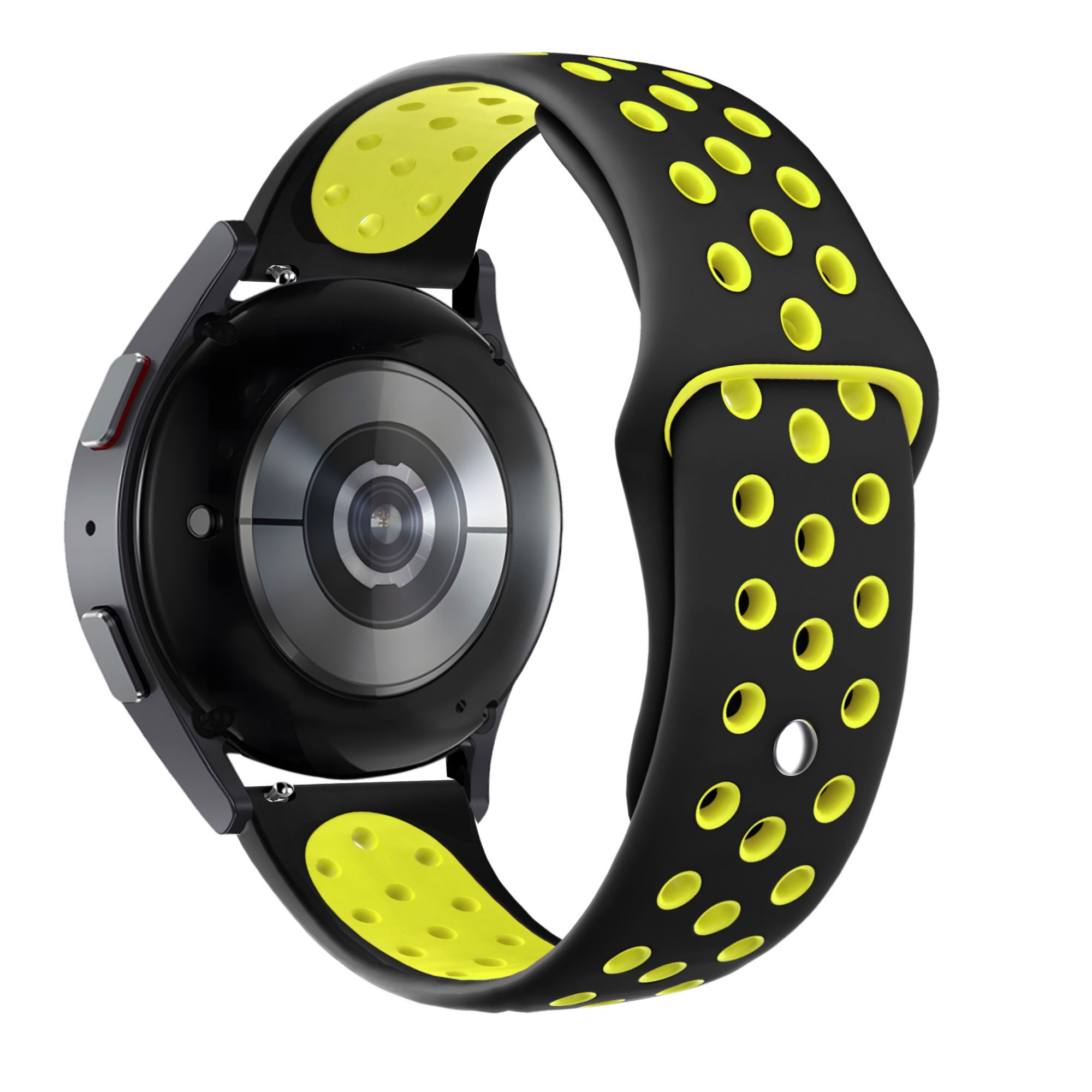 Bandz Huawei Watch 5 - 46mm Sportarmband 'Deluxe' (Schwarz/Gelb)