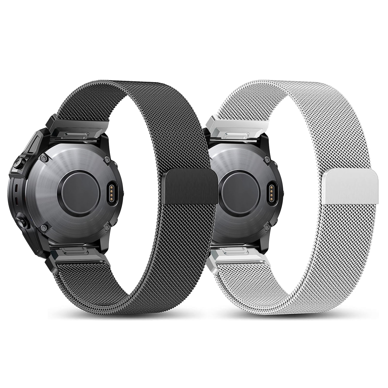 Garmin Quatix 3 / 6x / 7x Solar Premium Milanese Strap (Silver)